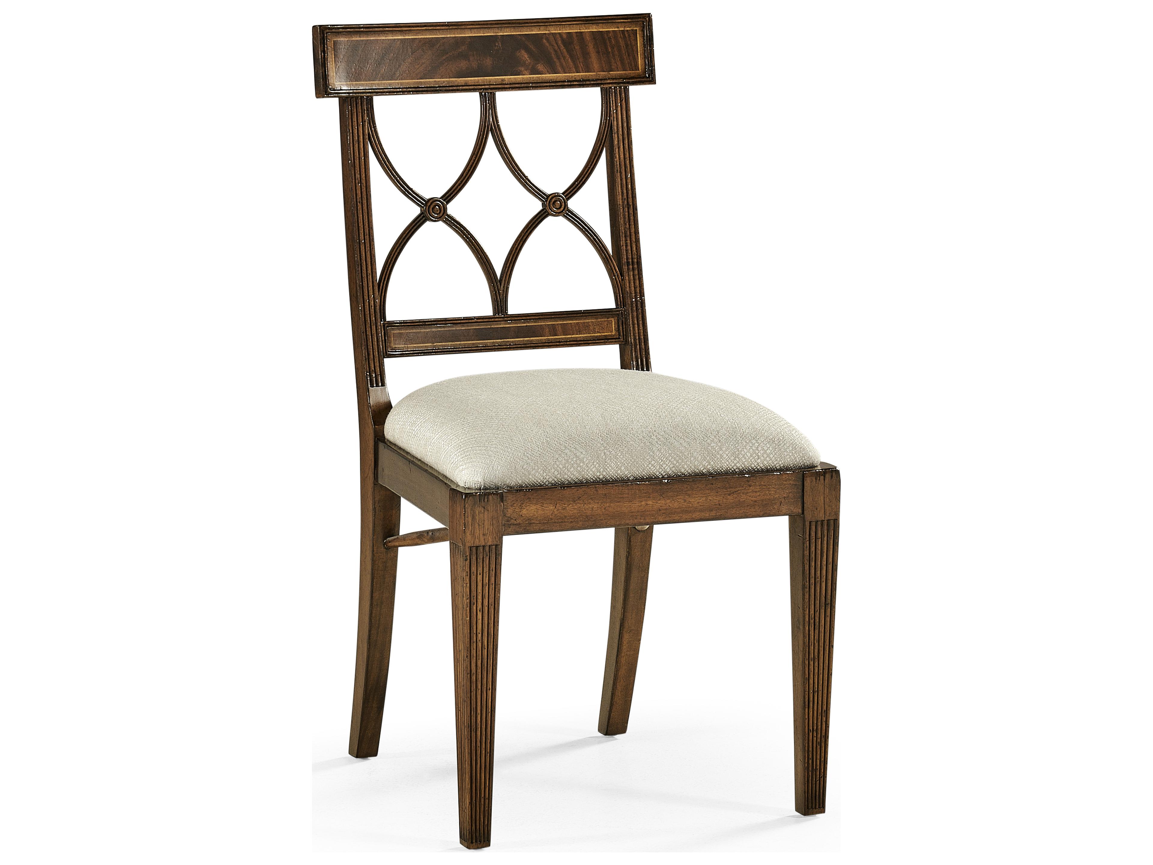 Jonathan Charles Jc Traditional Acacia Wood Brown Upholstered Armless Dining Chair