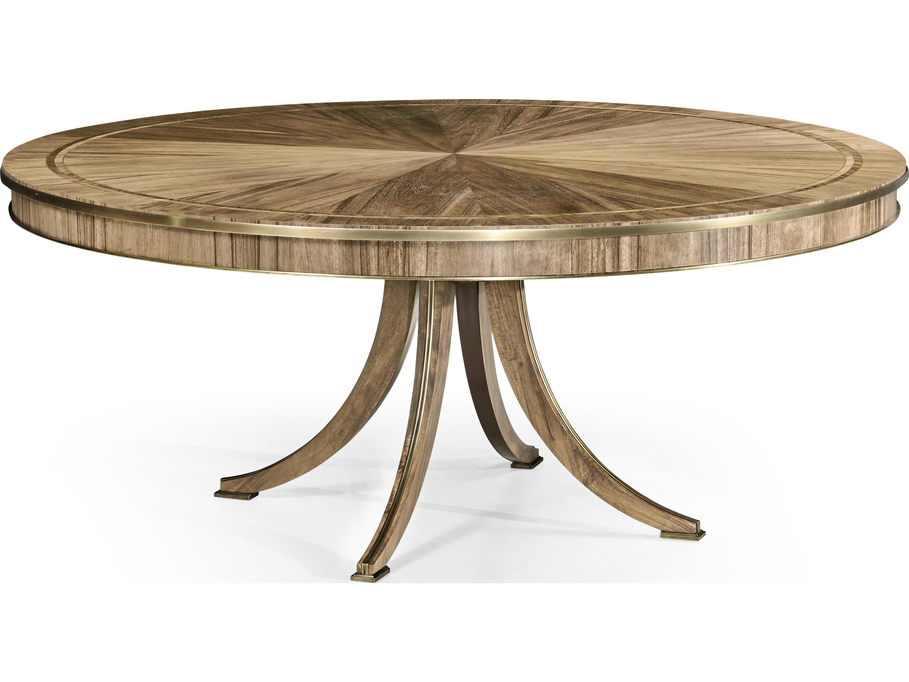 Jonathan Charles Hamilton Round Wood Amber Matte Dining Table
