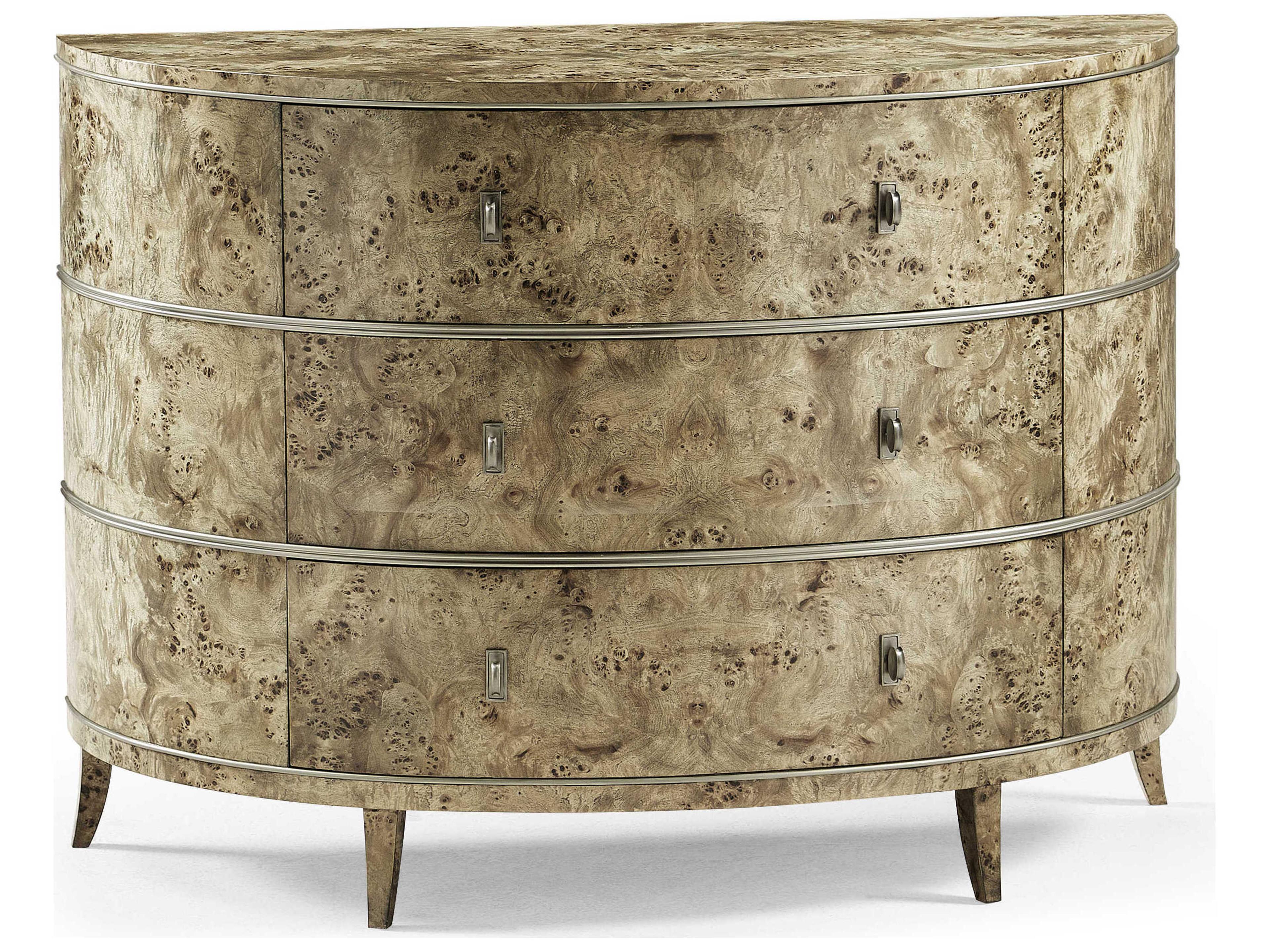 Jonathan Charles Reimagined Golden Amber Burr Solid Wood Accent Chest