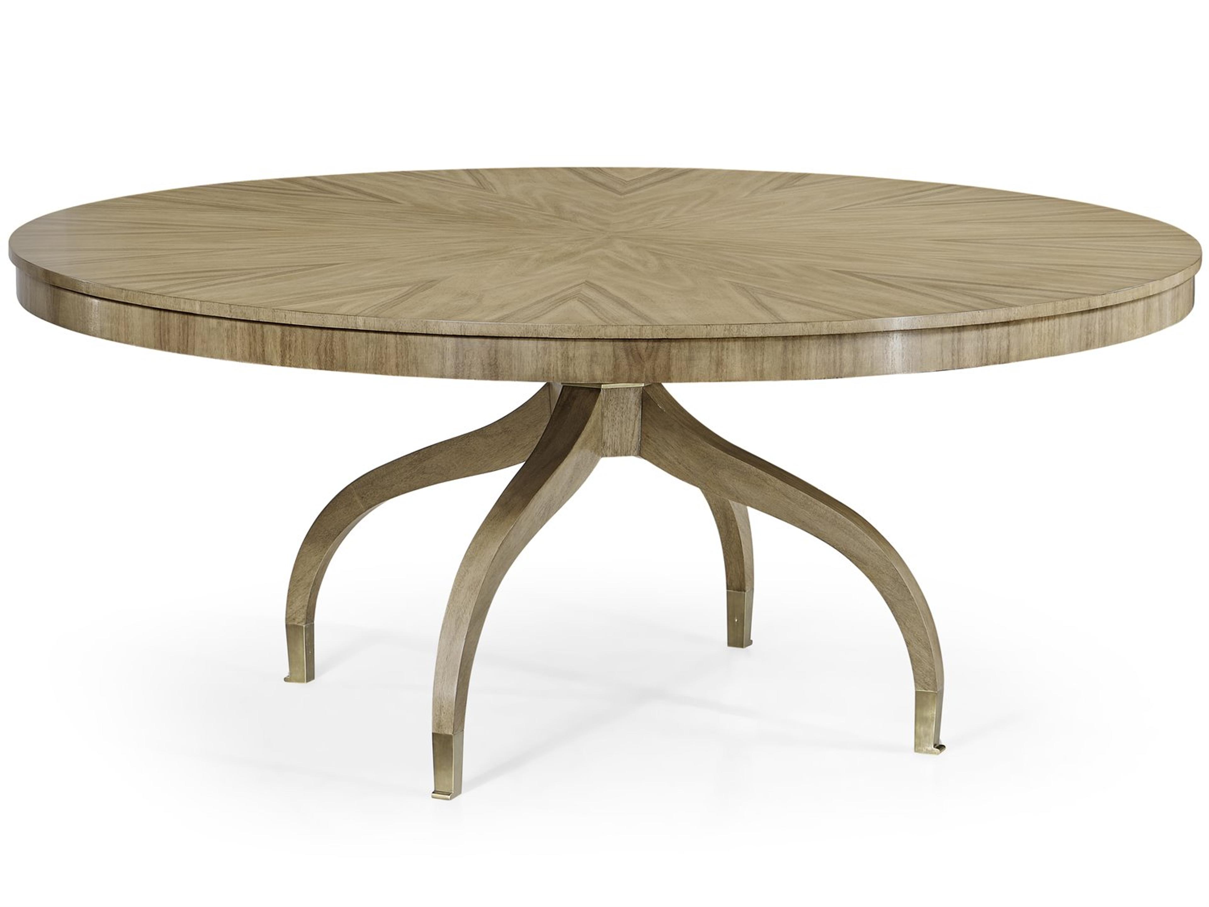 Jonathan Charles Buckingham Round Wood Bleached Walnut Dining Table