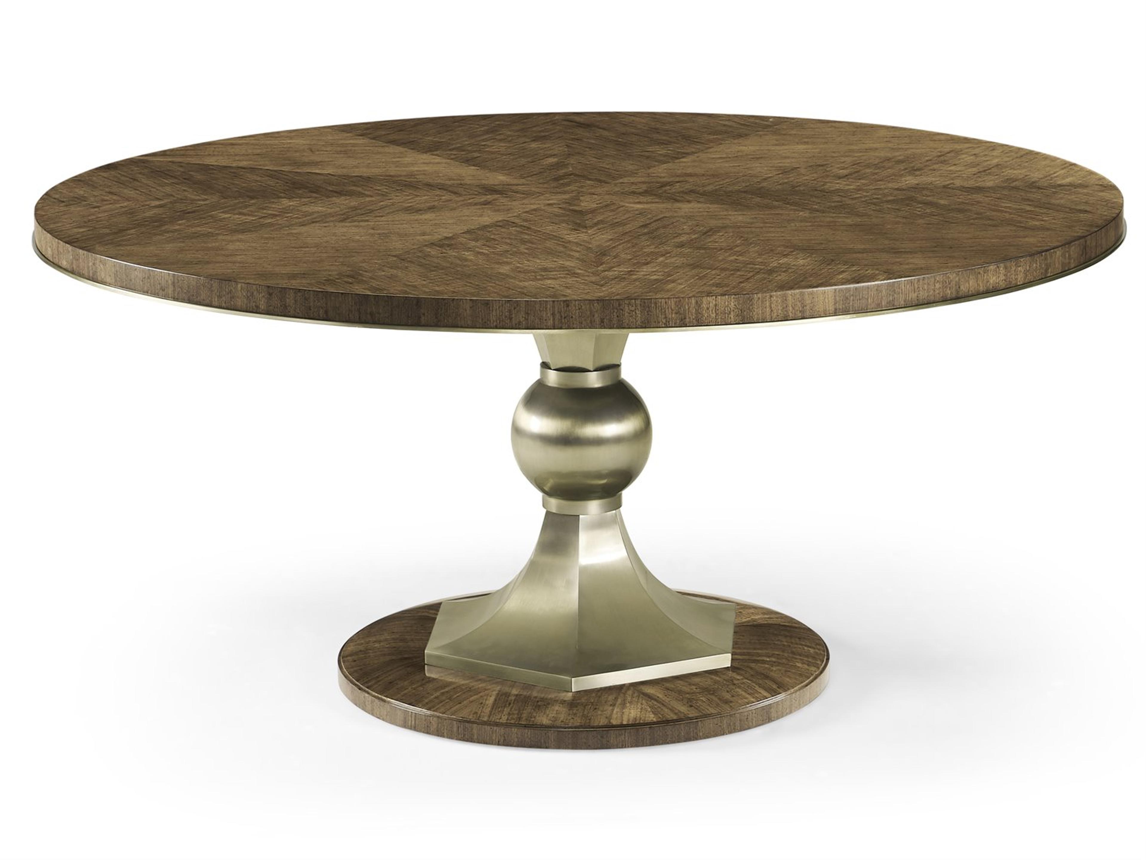 Jonathan Charles Barcelona Round Wood Walnut Dining Table