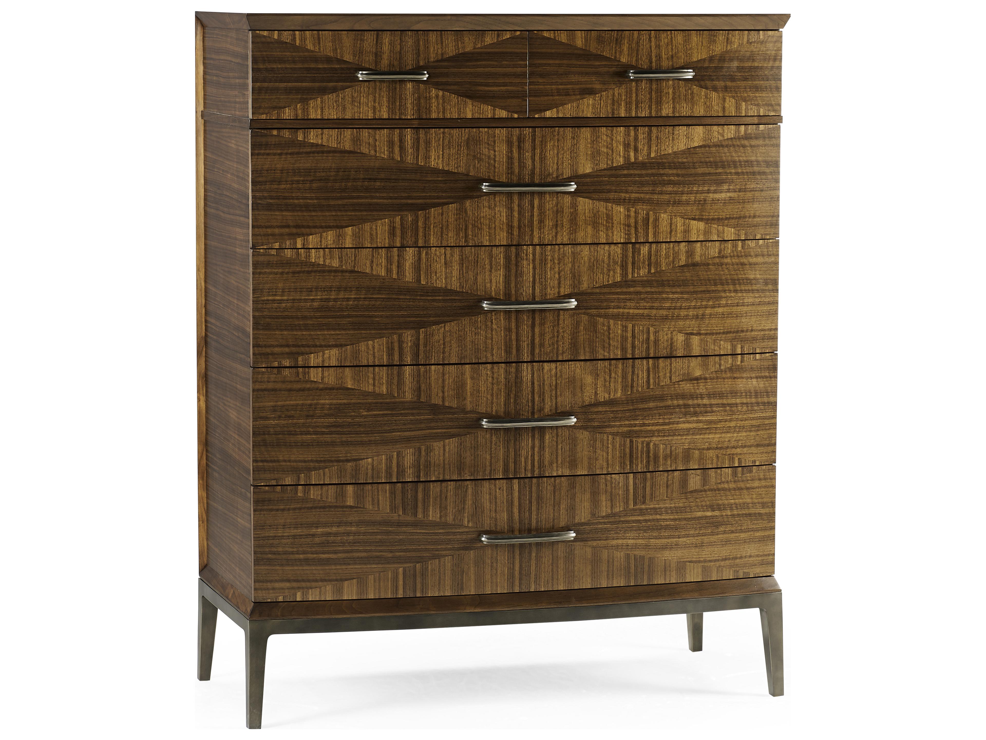 Jonathan Charles Toulouse 6-Drawers Walnut Wood Double Dresser