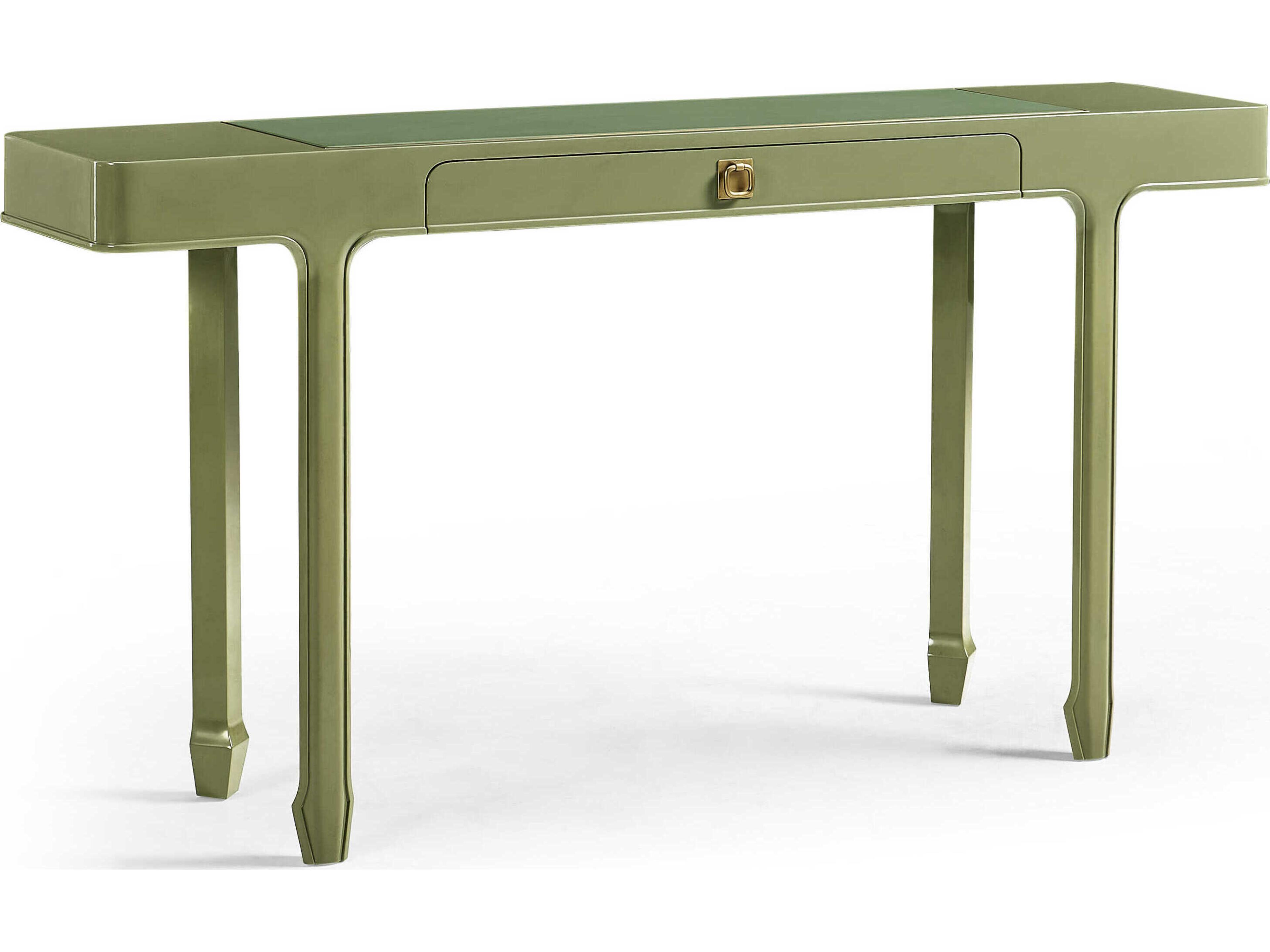 Jonathan Charles Jc Modern Rectangular Wood Dor Green Lacquer JC Console Table