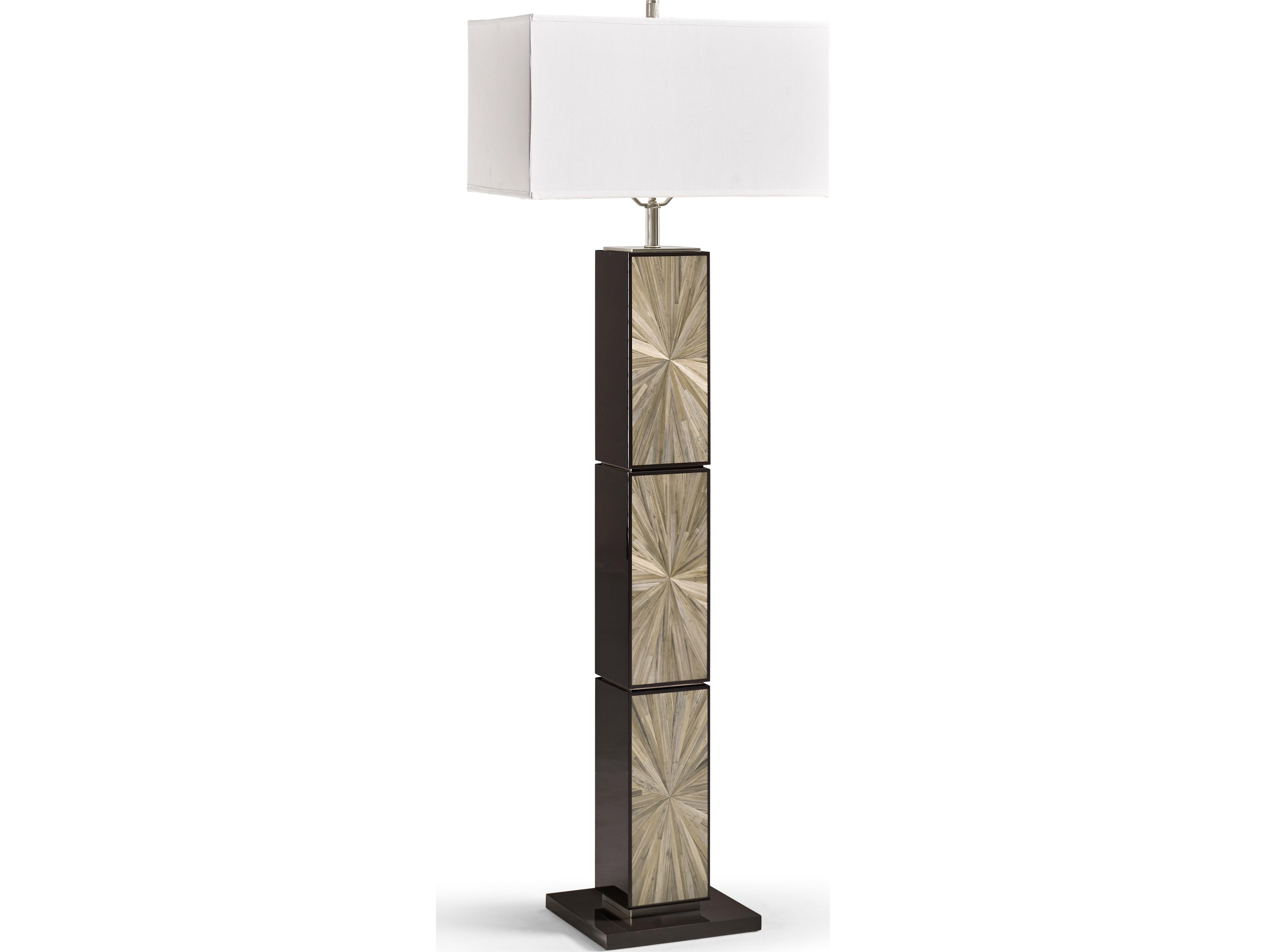 Jonathan Charles Jc Modern Natural Straw Gold Floor Lamp