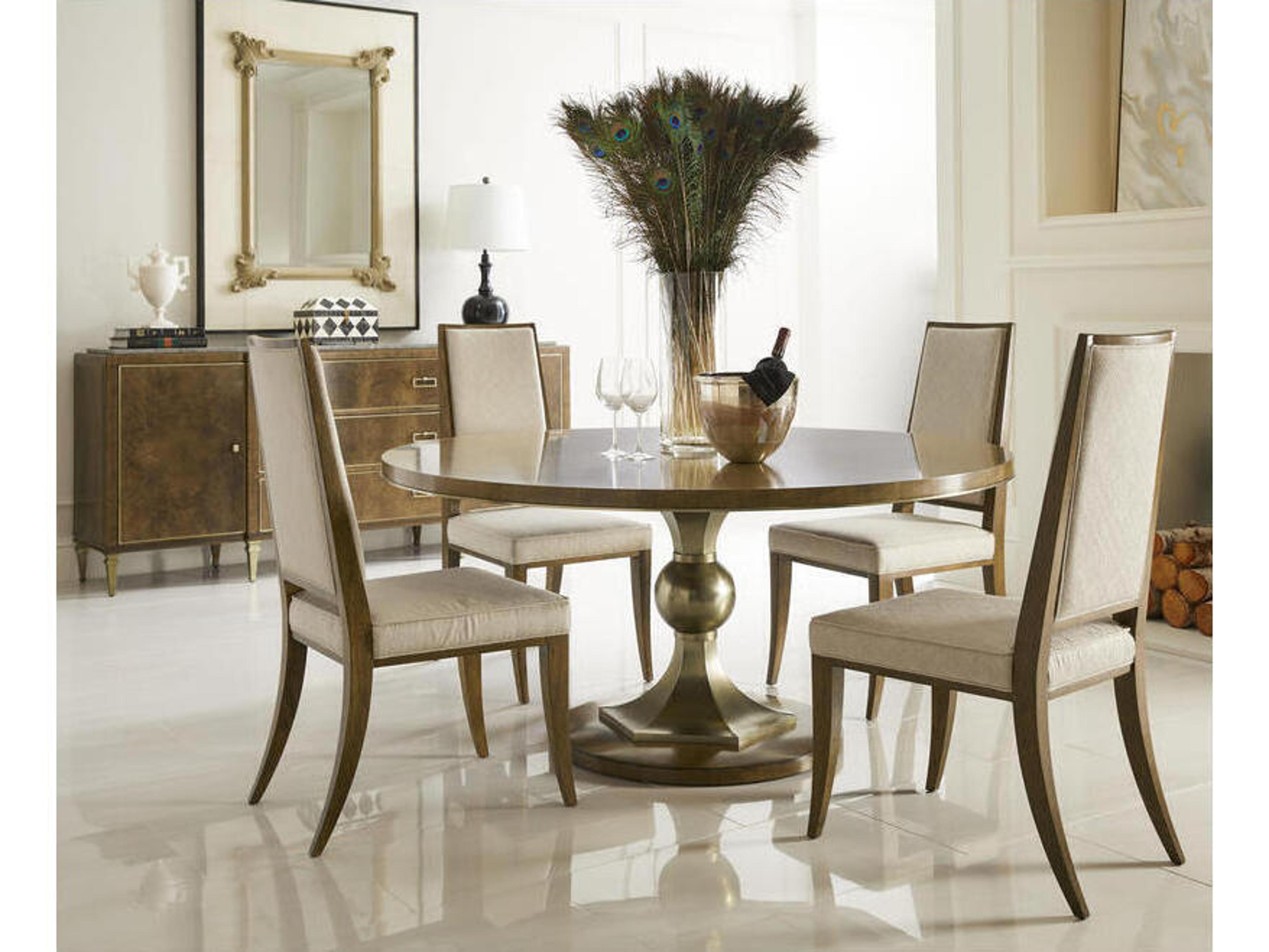 Jonathan Charles Barcelona Walnut Wood Dining Room Set