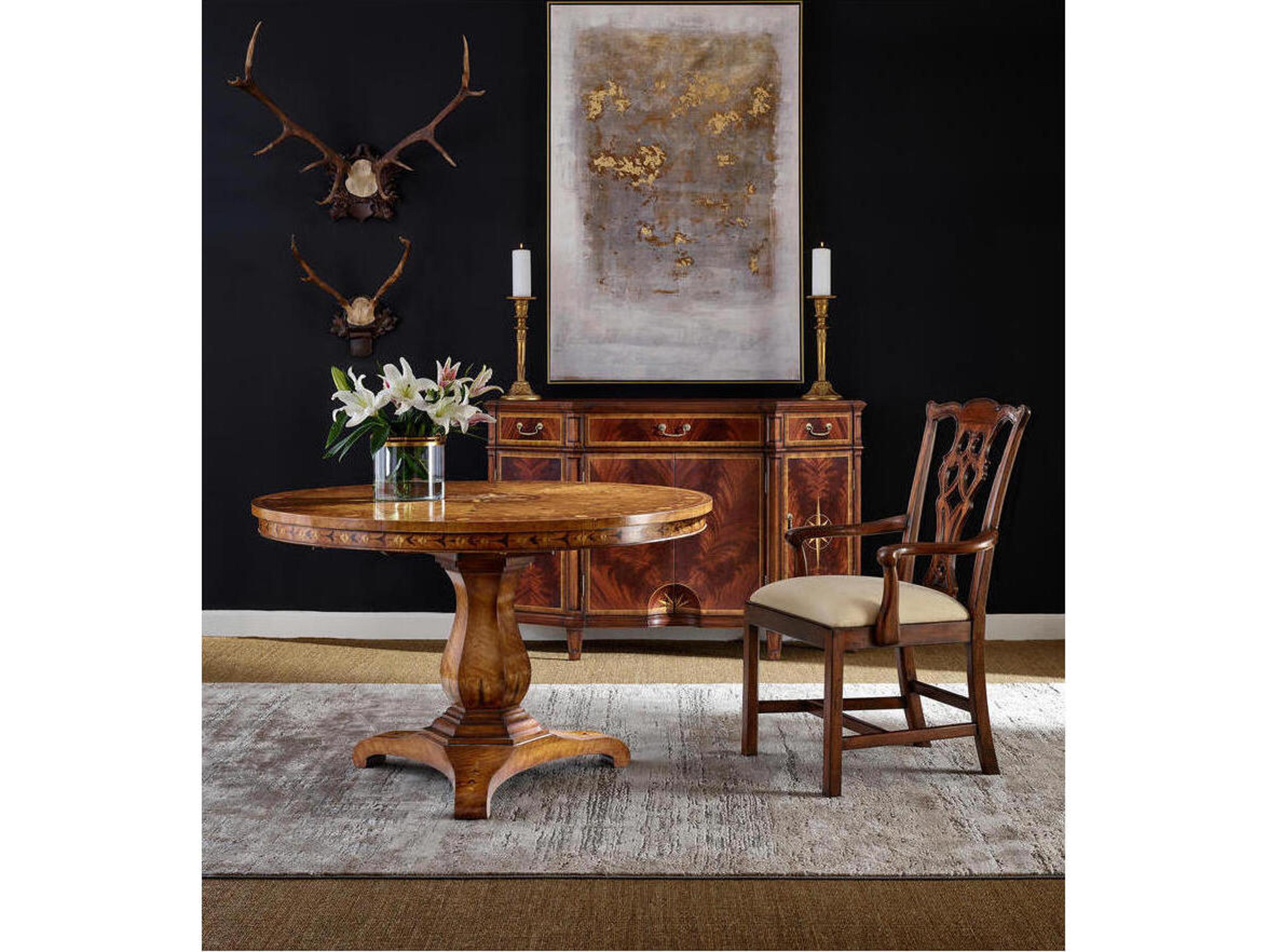 Jonathan Charles Viceroy Mahogany Wood Dining Room Set