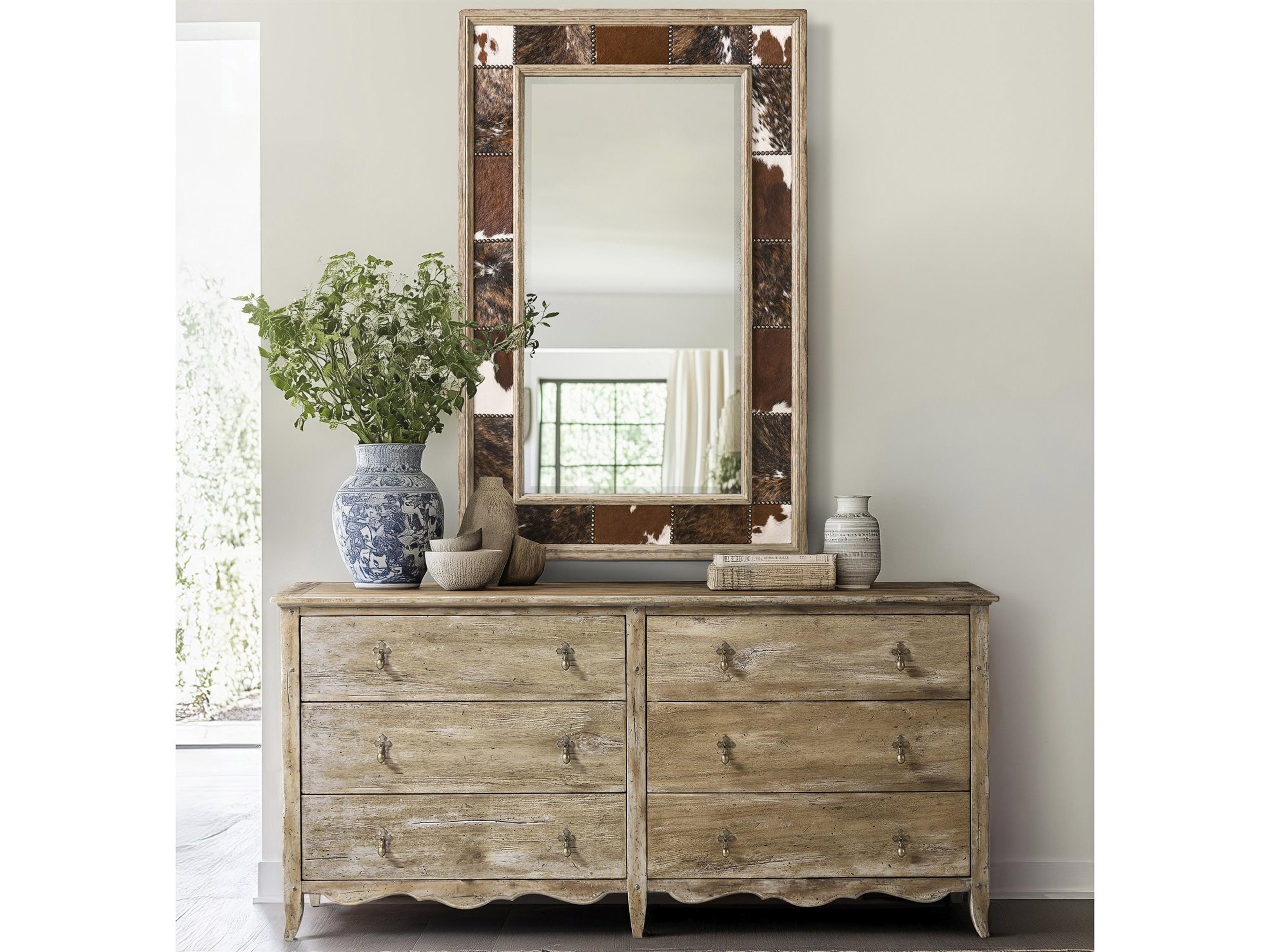 Jonathan Charles Caldera Brown Dresser And Mirror Set