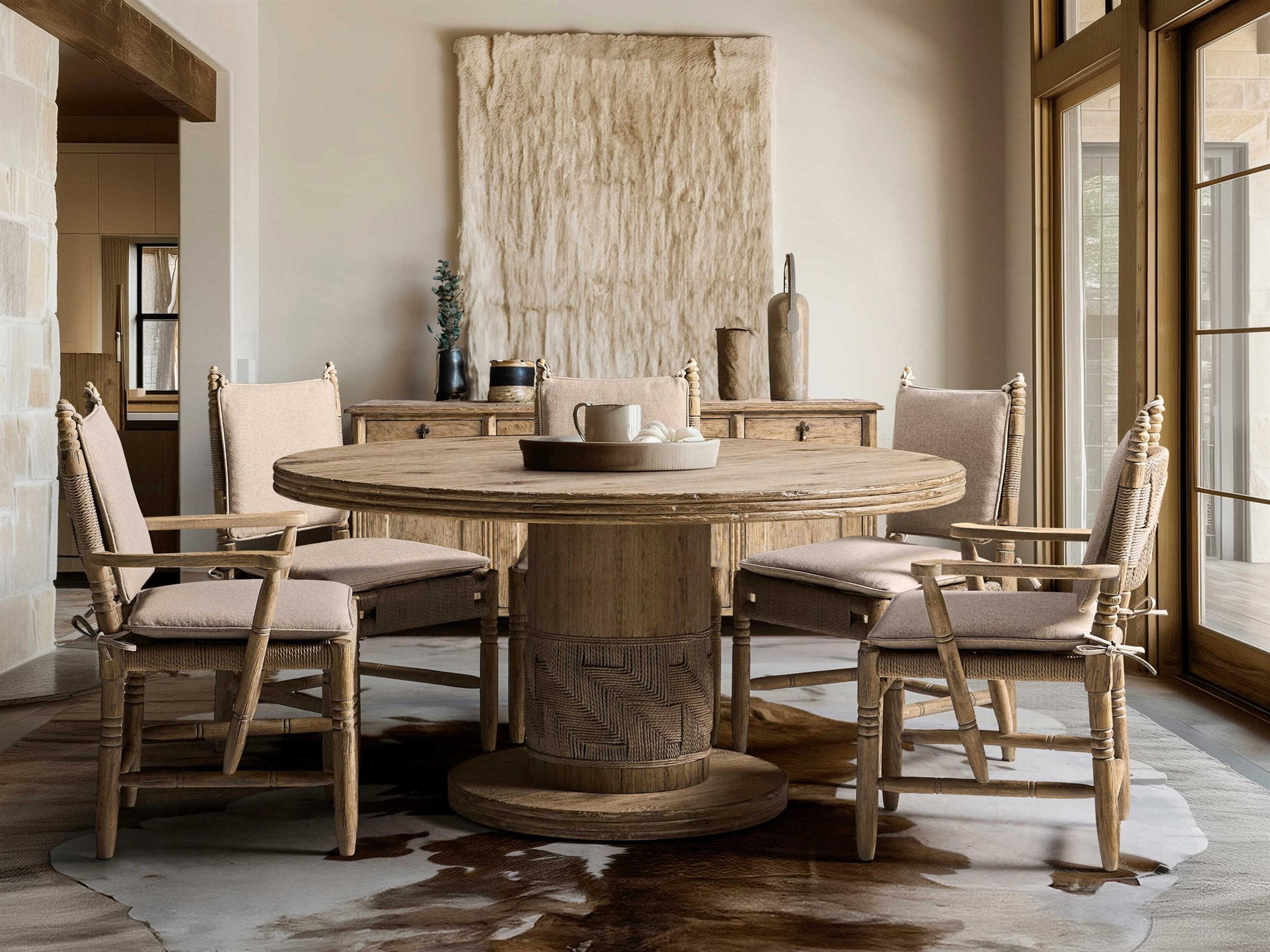 Jonathan Charles Sage Hill Gray Oak Dining Room Set