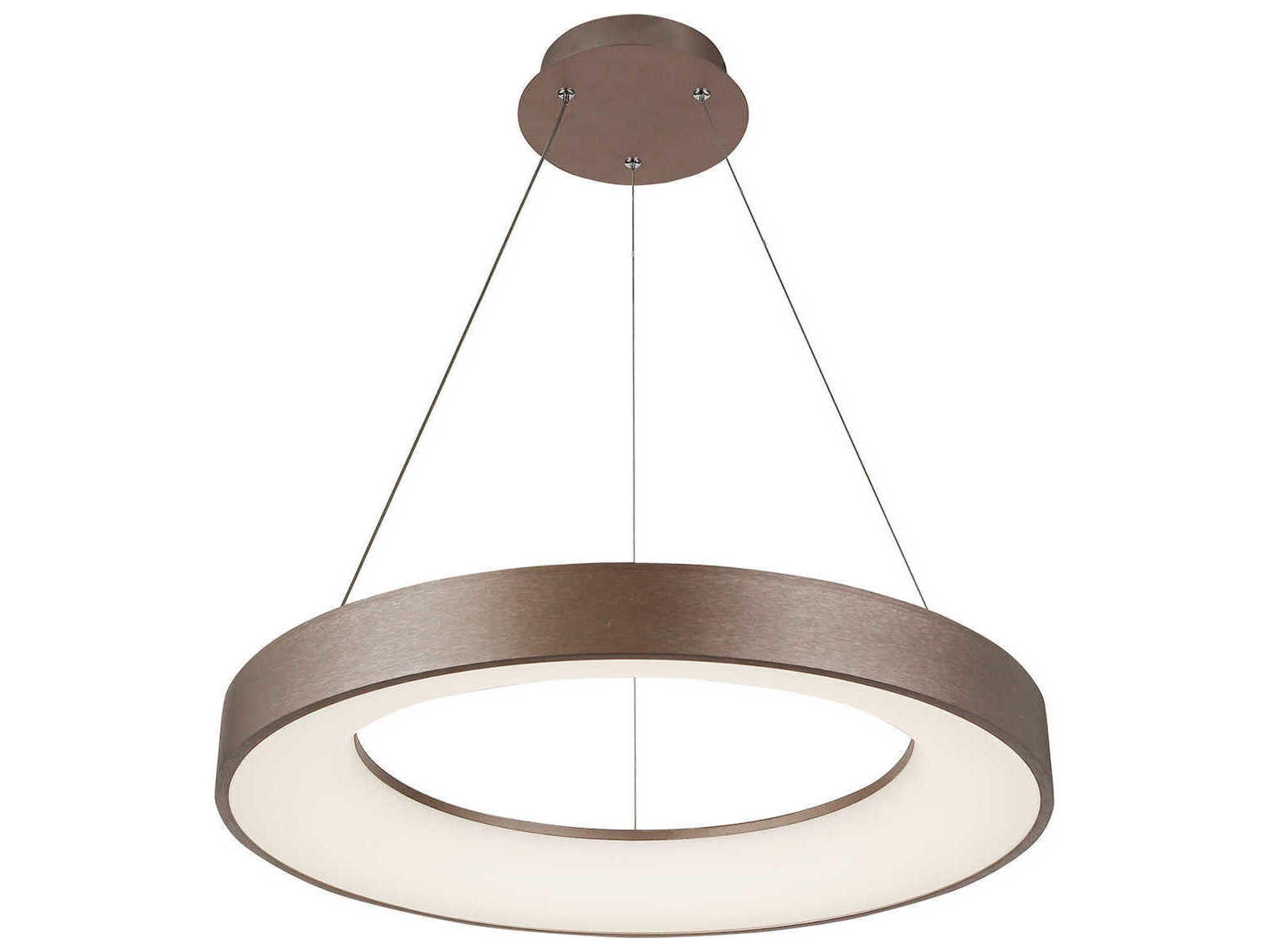 Justice Design Group Acryluxe Light Bronze LED Round Pendant