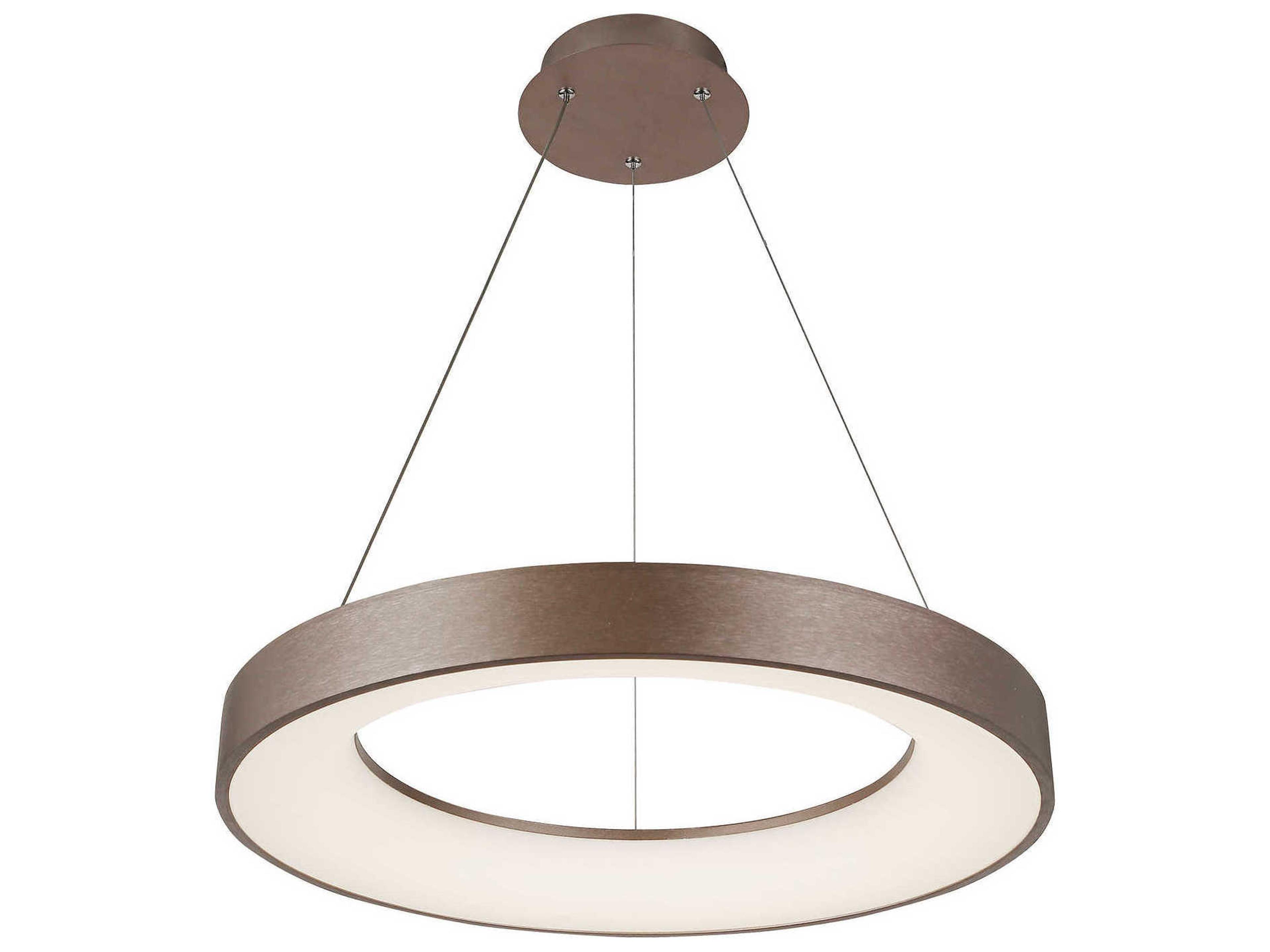 Justice Design Group Acryluxe Light Bronze LED Round Pendant