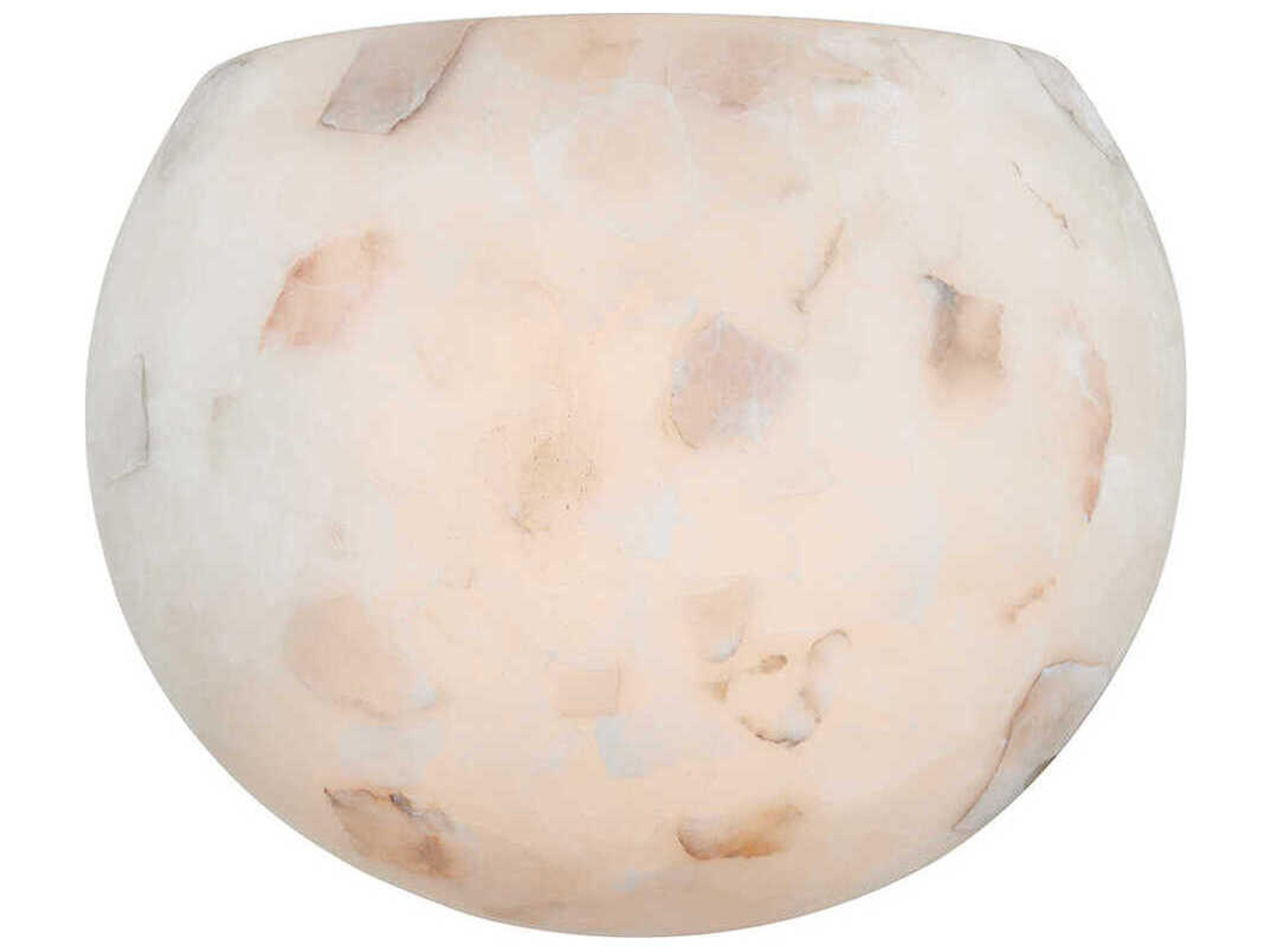 Justice Design Group Alabaster Rocks Globe 1-Light White Wall Sconce
