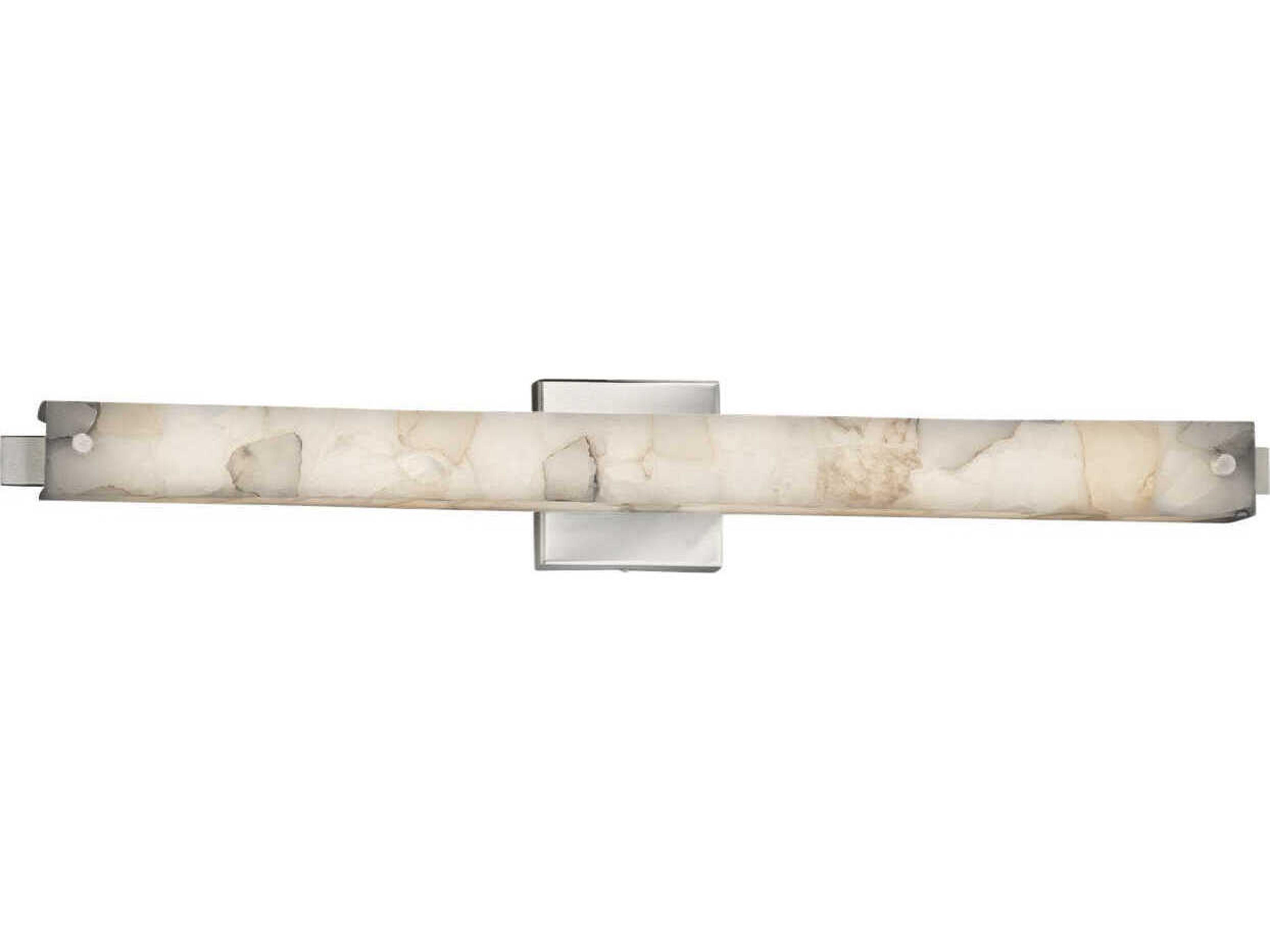 Justice Design Group Alabaster Rocks Chrome LED Vanity Light