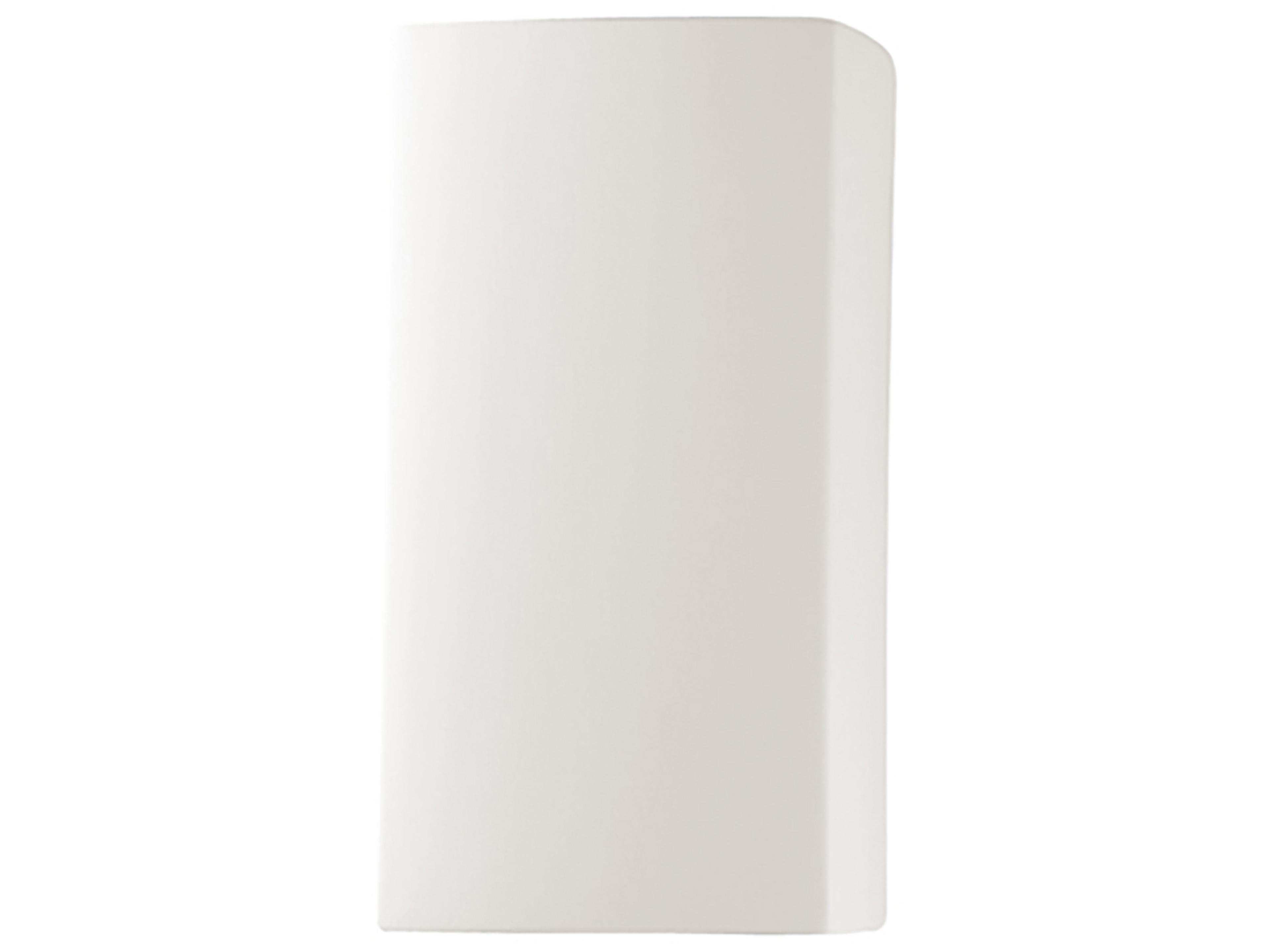 Justice Design Group Ambiance 1-Light White Wall Sconce