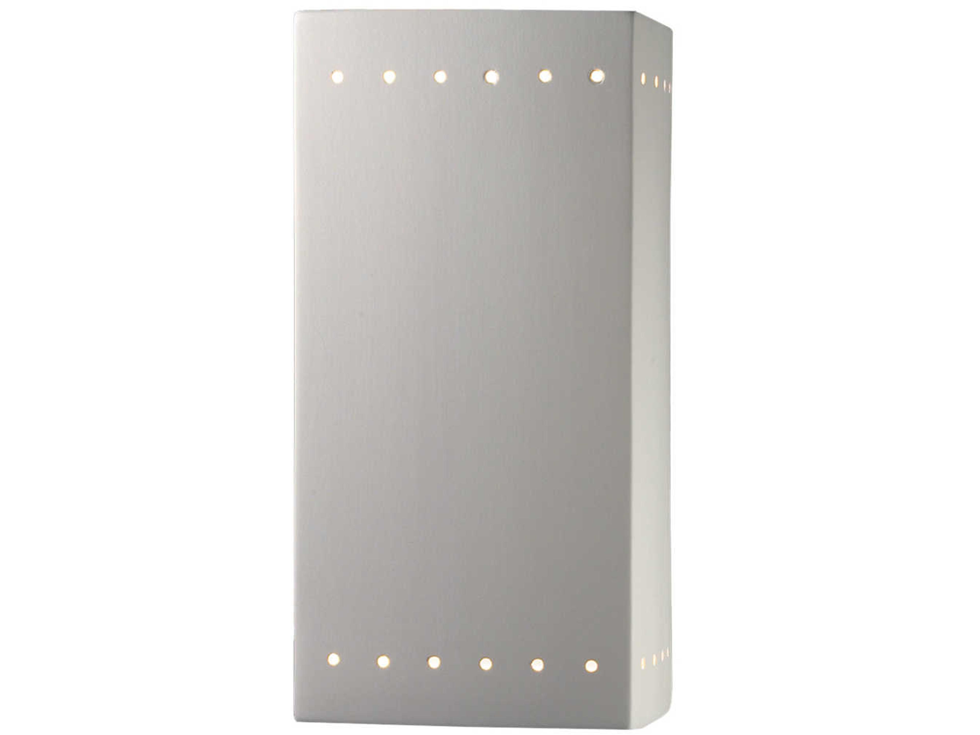 Justice Design Group Ambiance Outdoor Wall Light with Perfs (Open Top & Bottom)