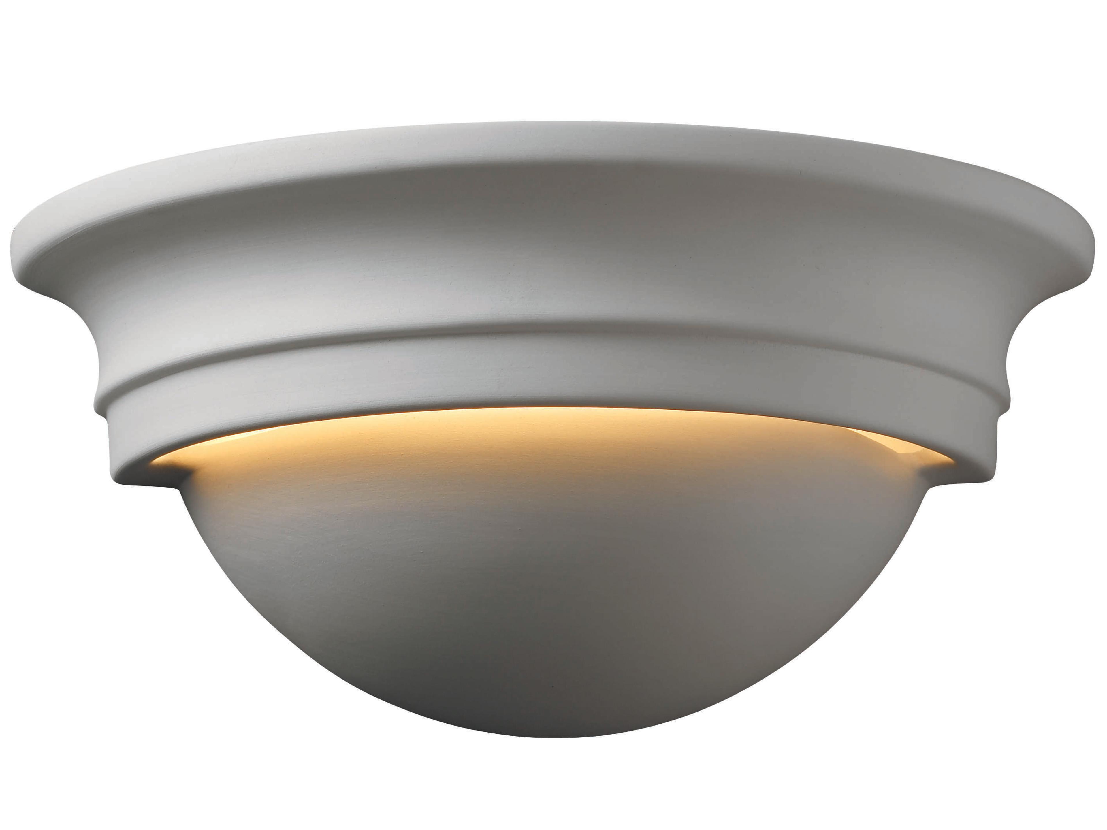 Justice Design Group Ambiance 1-Light White Wall Sconce