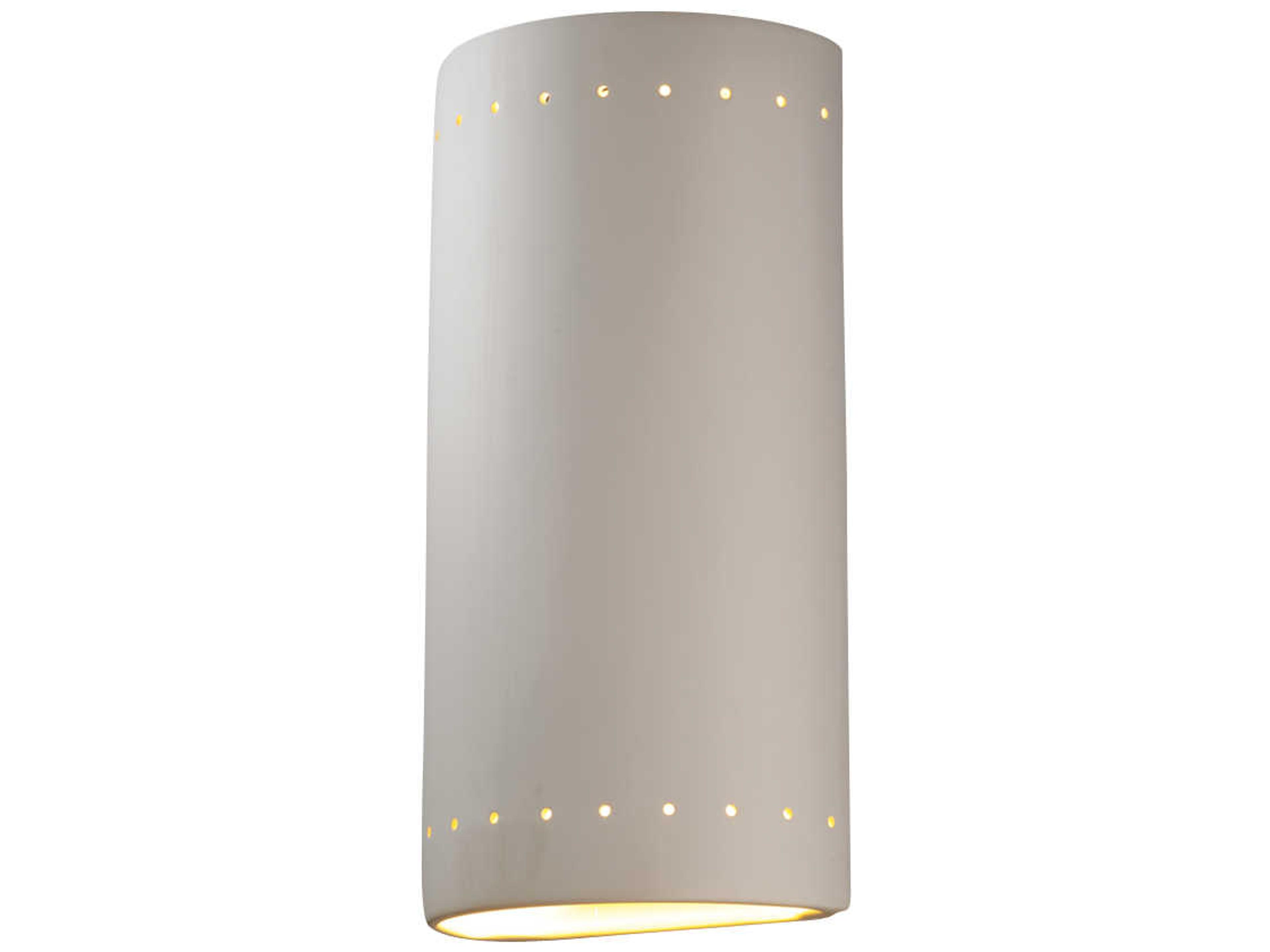 Justice Design Group Ambiance 1 - Light Outdoor Wall Light with Perfs (Closed Top)