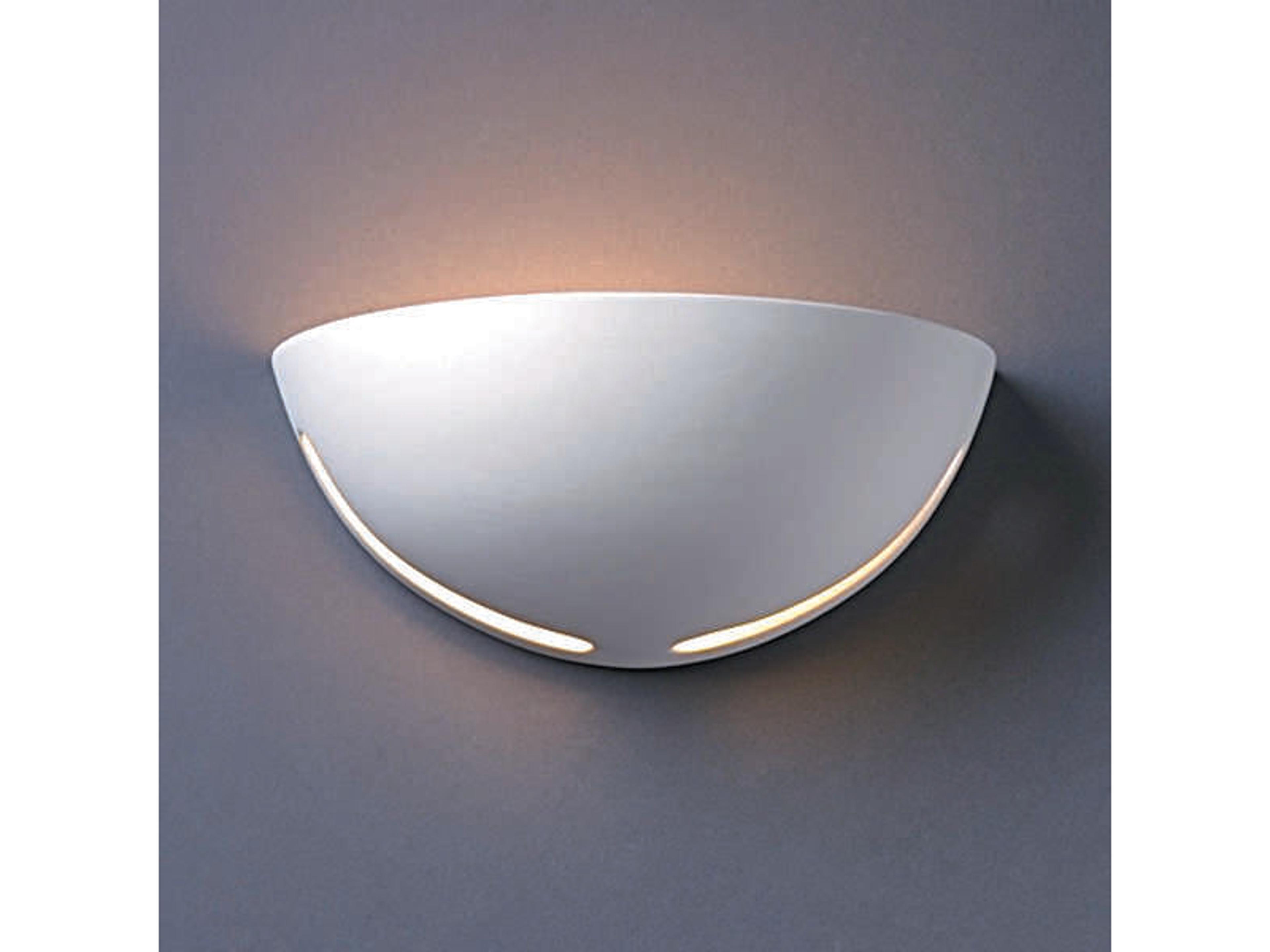 Justice Design Group Ambiance 1-Light White Wall Sconce