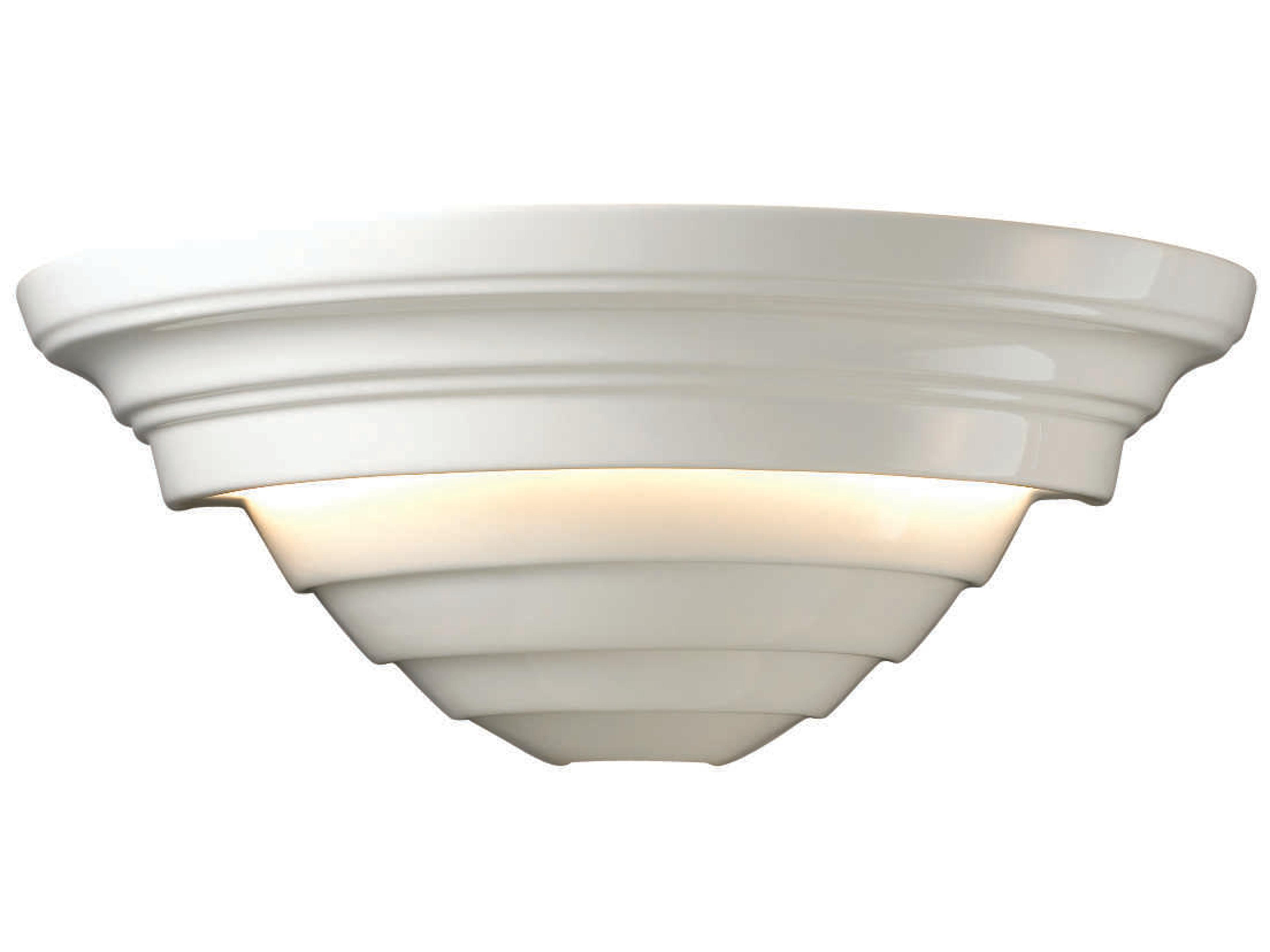 Justice Design Group Ambiance 2-Light White Wall Sconce