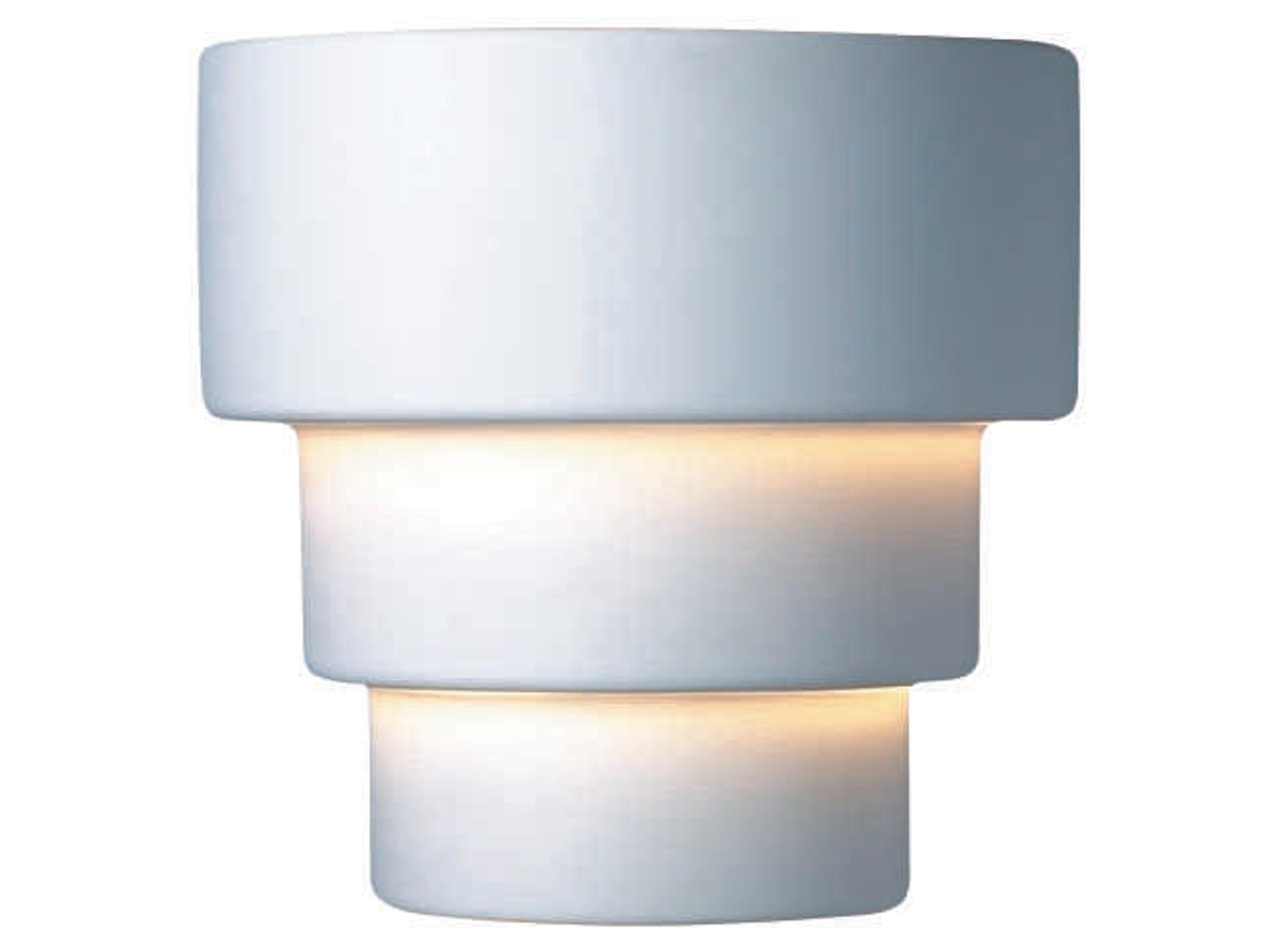 Justice Design Group Ambiance 2-Light White Wall Sconce