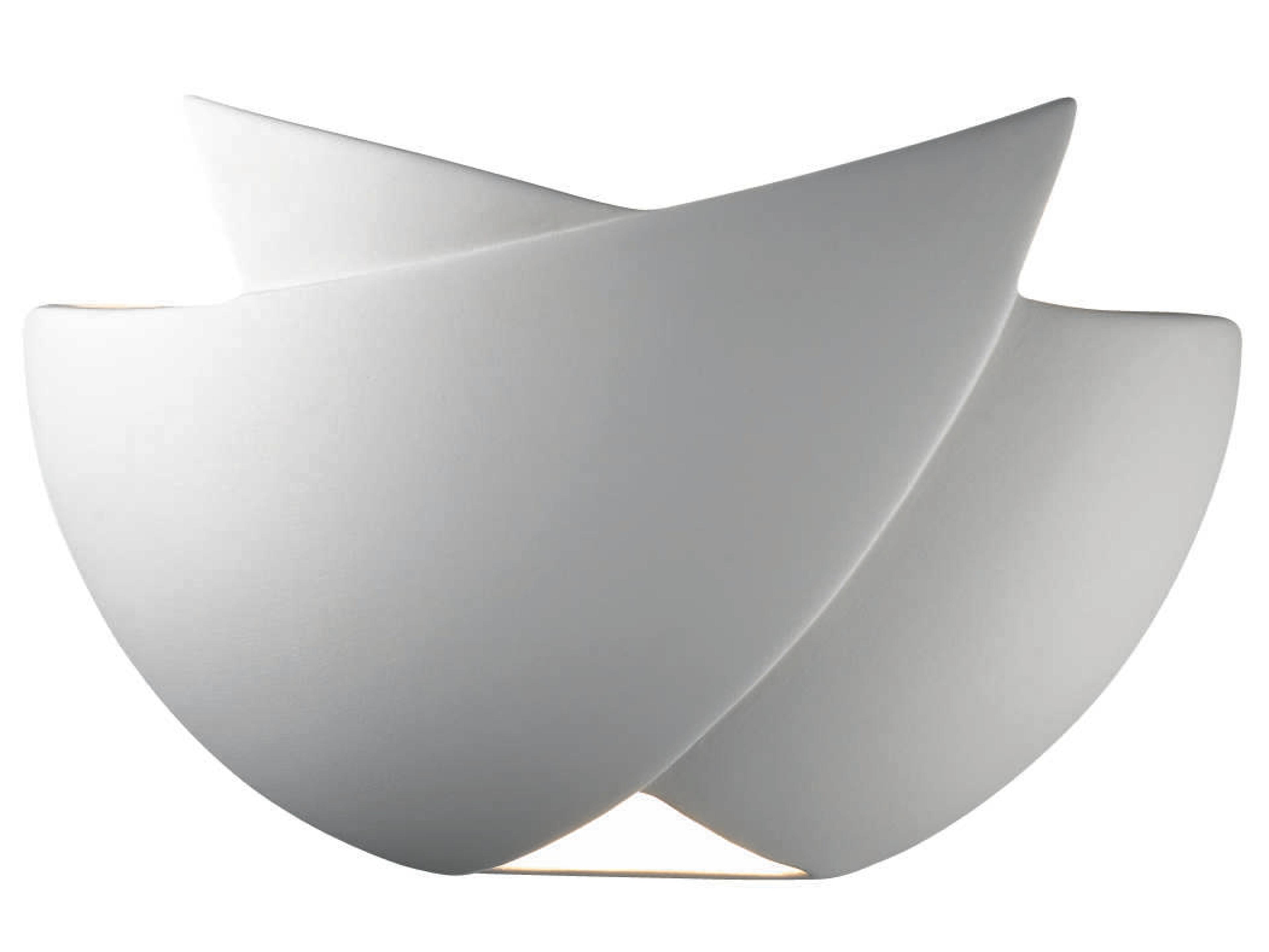 Justice Design Group Ambiance 1-Light White Wall Sconce