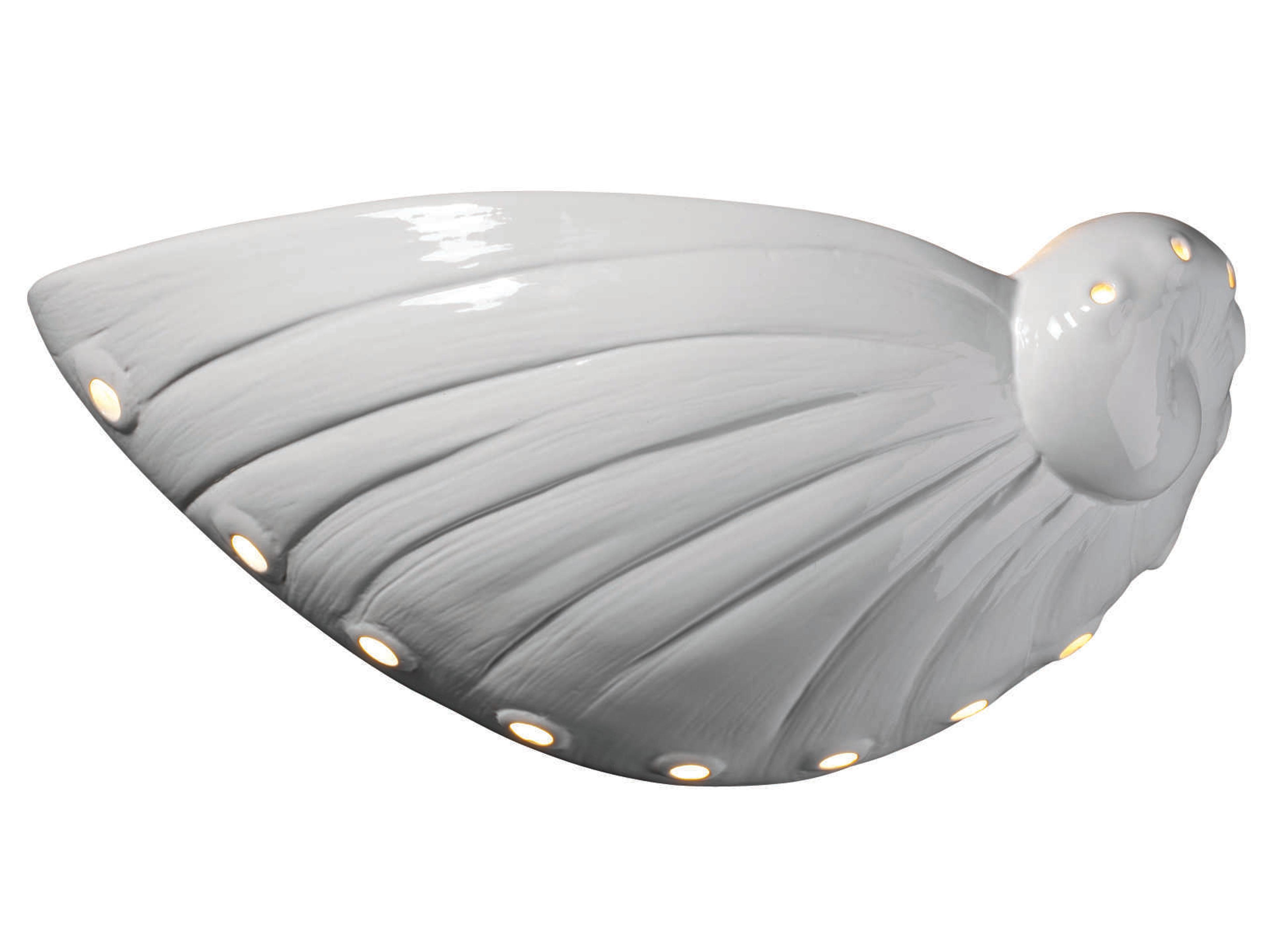 Justice Design Group Ambiance 1-Light White Wall Sconce