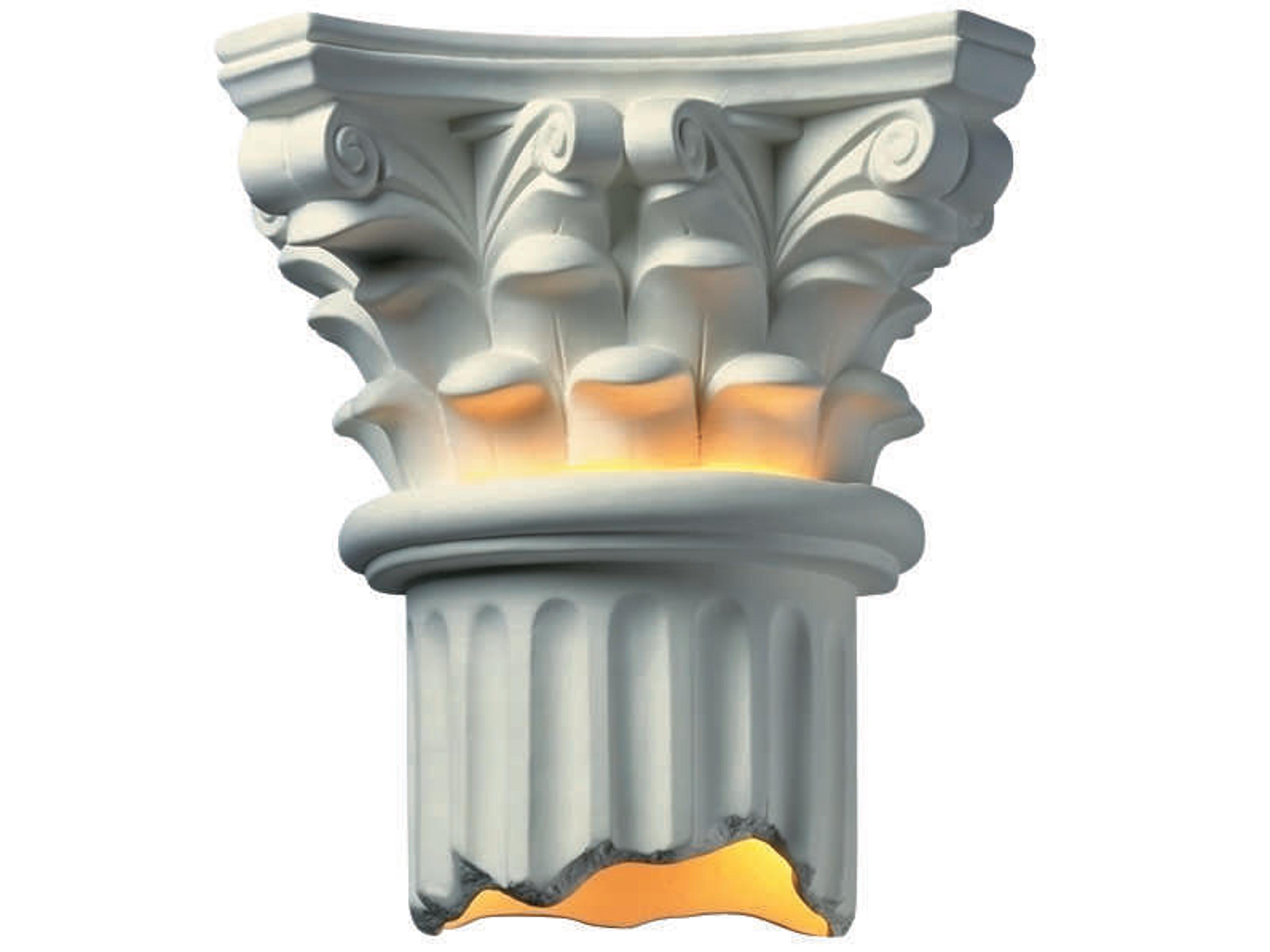 Justice Design Group Ambiance 2-Light White Wall Sconce