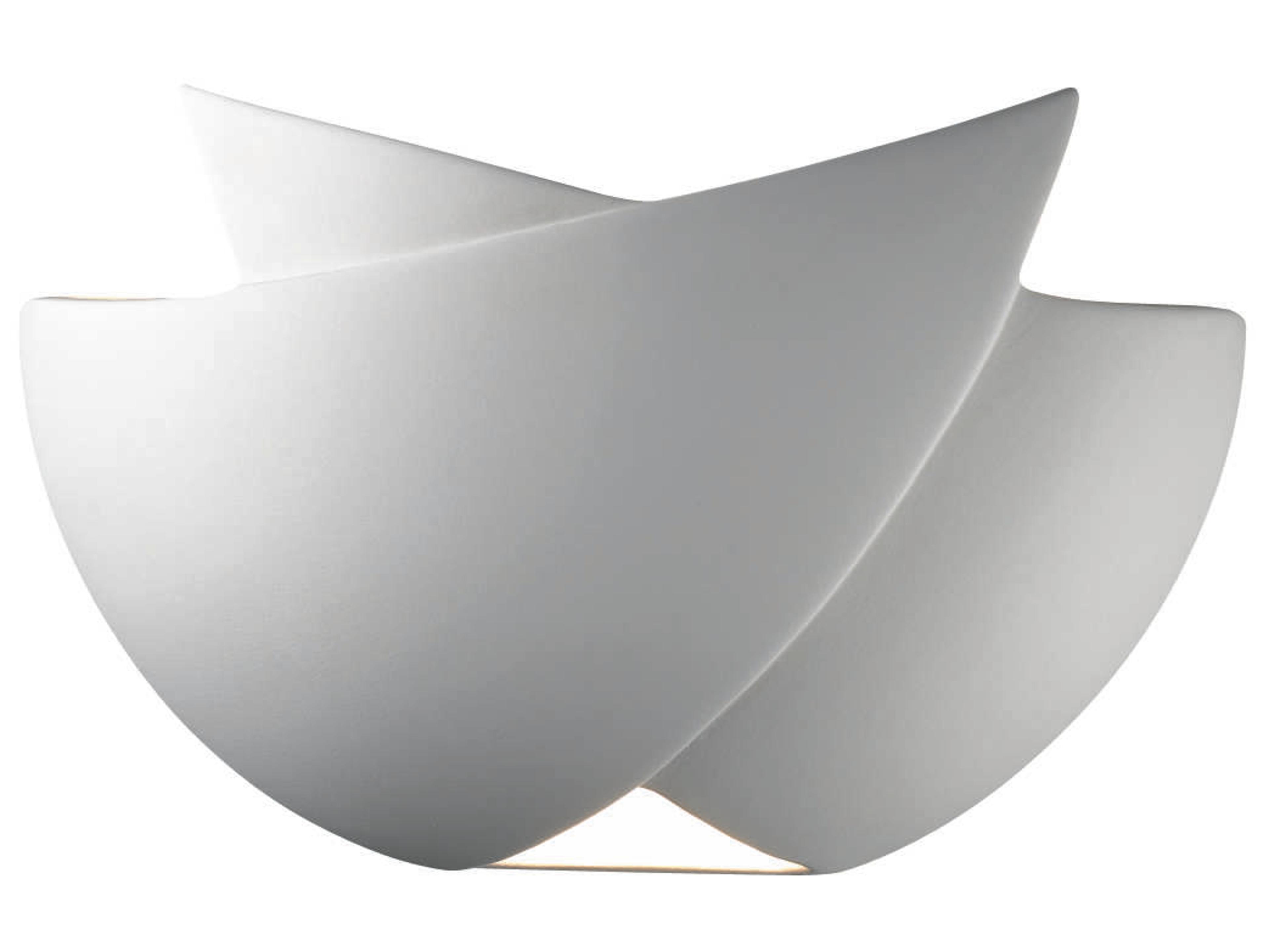 Justice Design Group Ambiance 1-Light White Wall Sconce