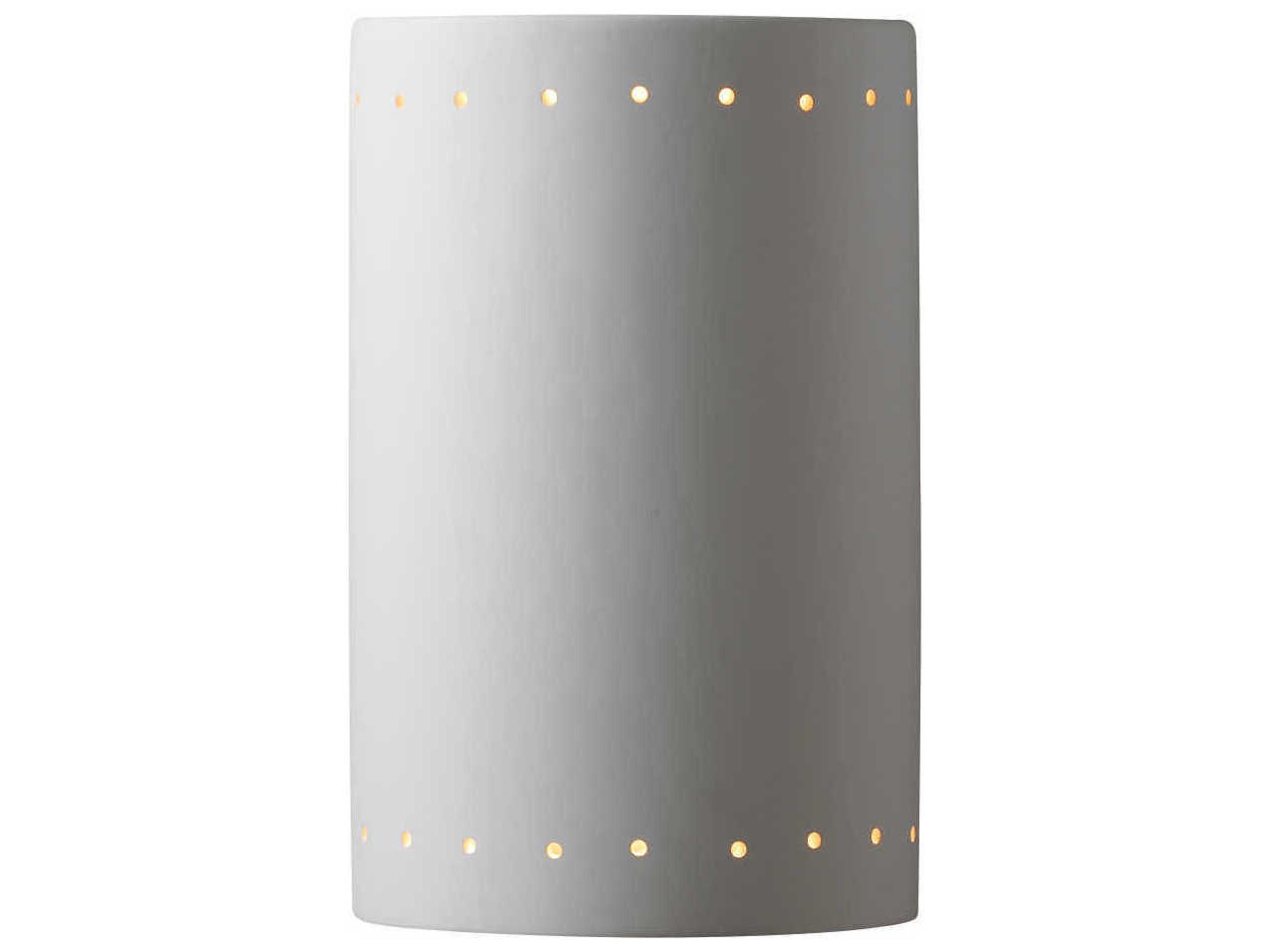 Justice Design Group Ambiance 1-Light White Wall Sconce