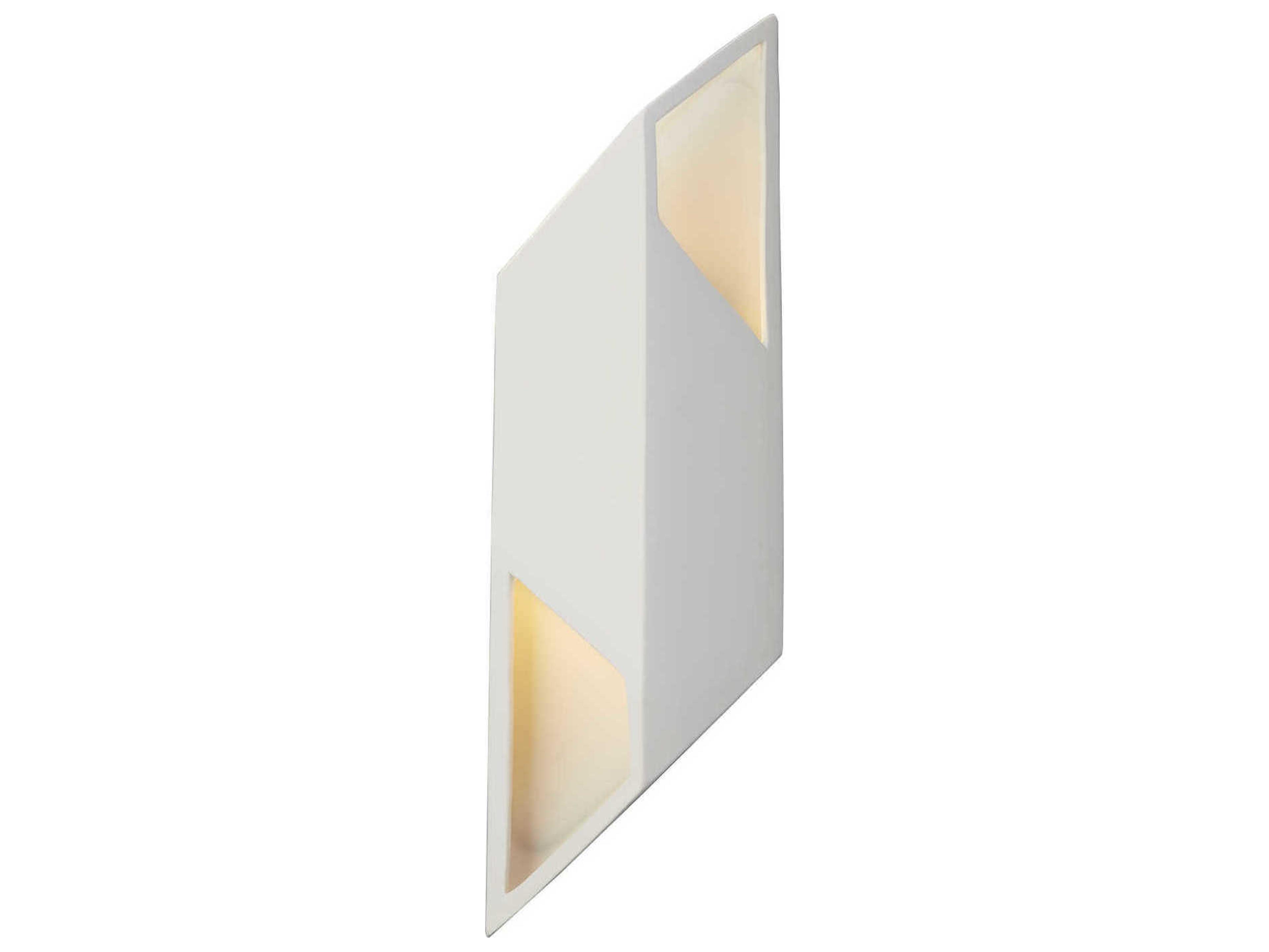Justice Design Group Ambiance White LED Wall Sconce