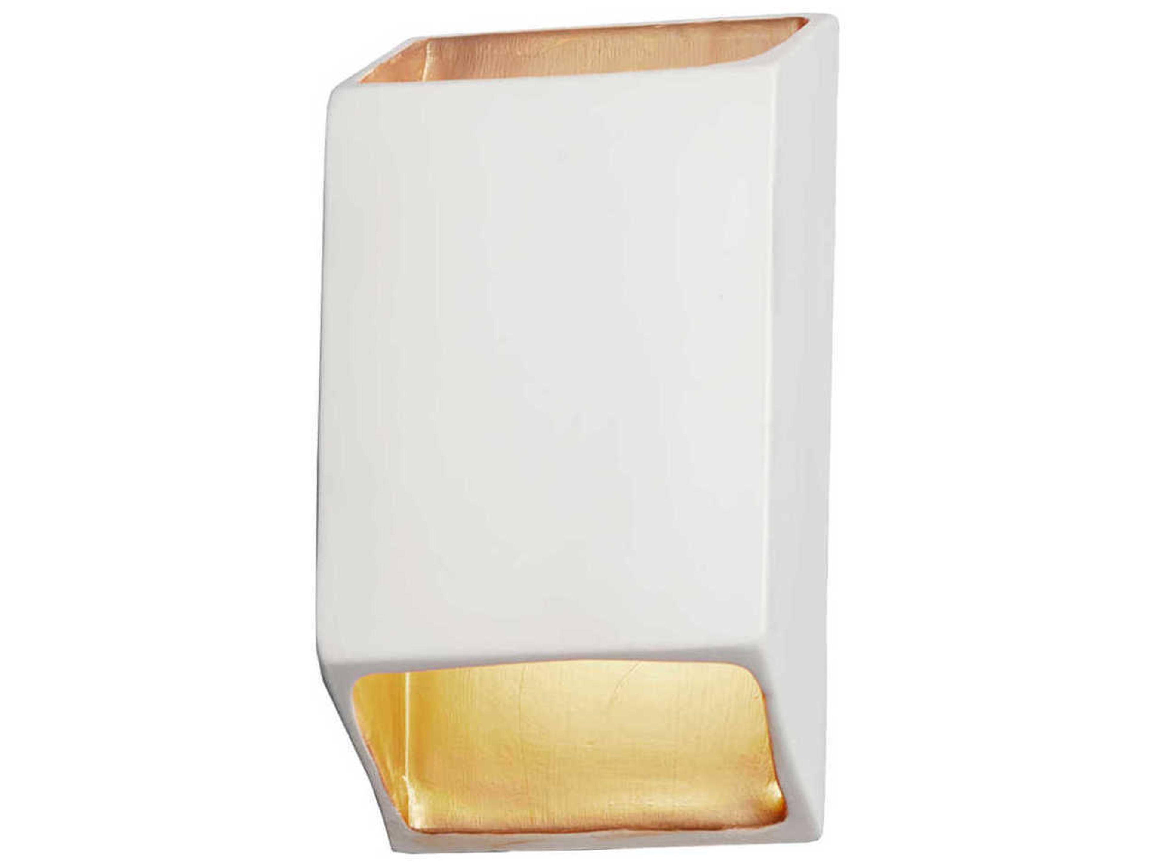 Justice Design Group Ambiance White LED Wall Sconce