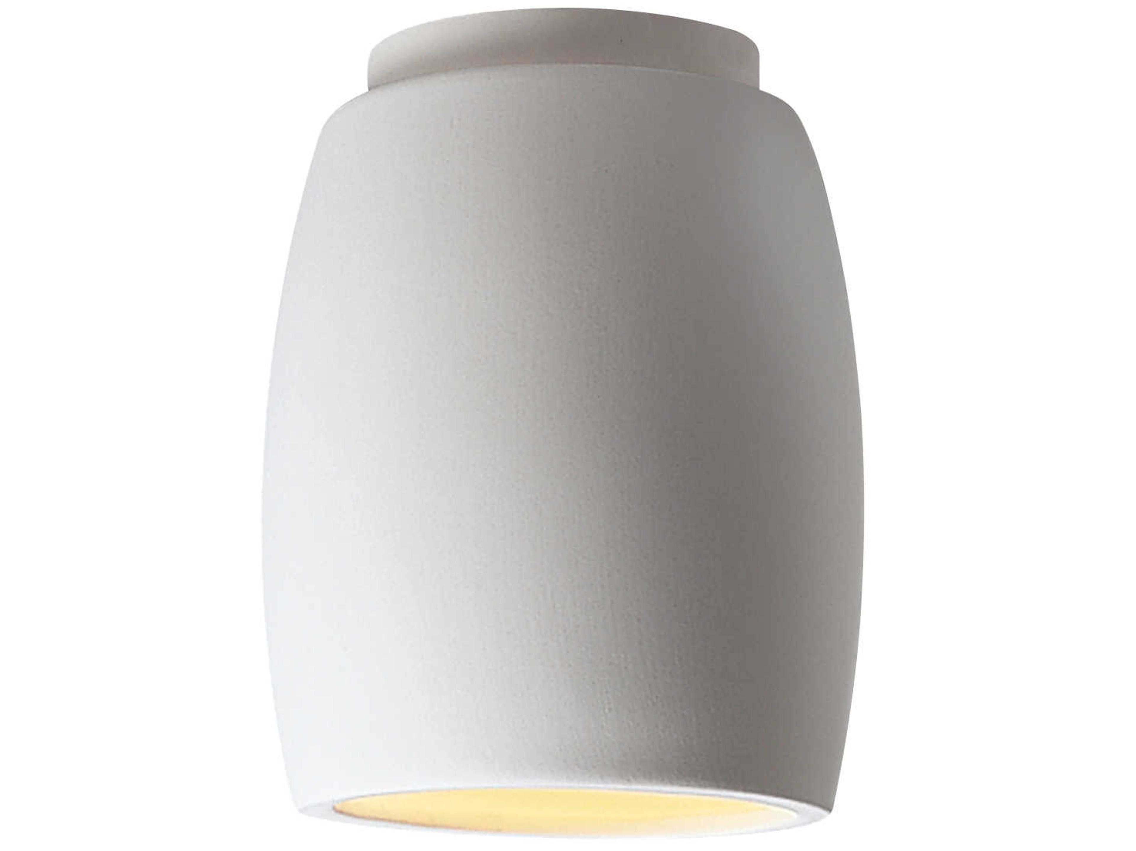 Justice Design Group Radiance 1-Light White Cylinder Flush Mount