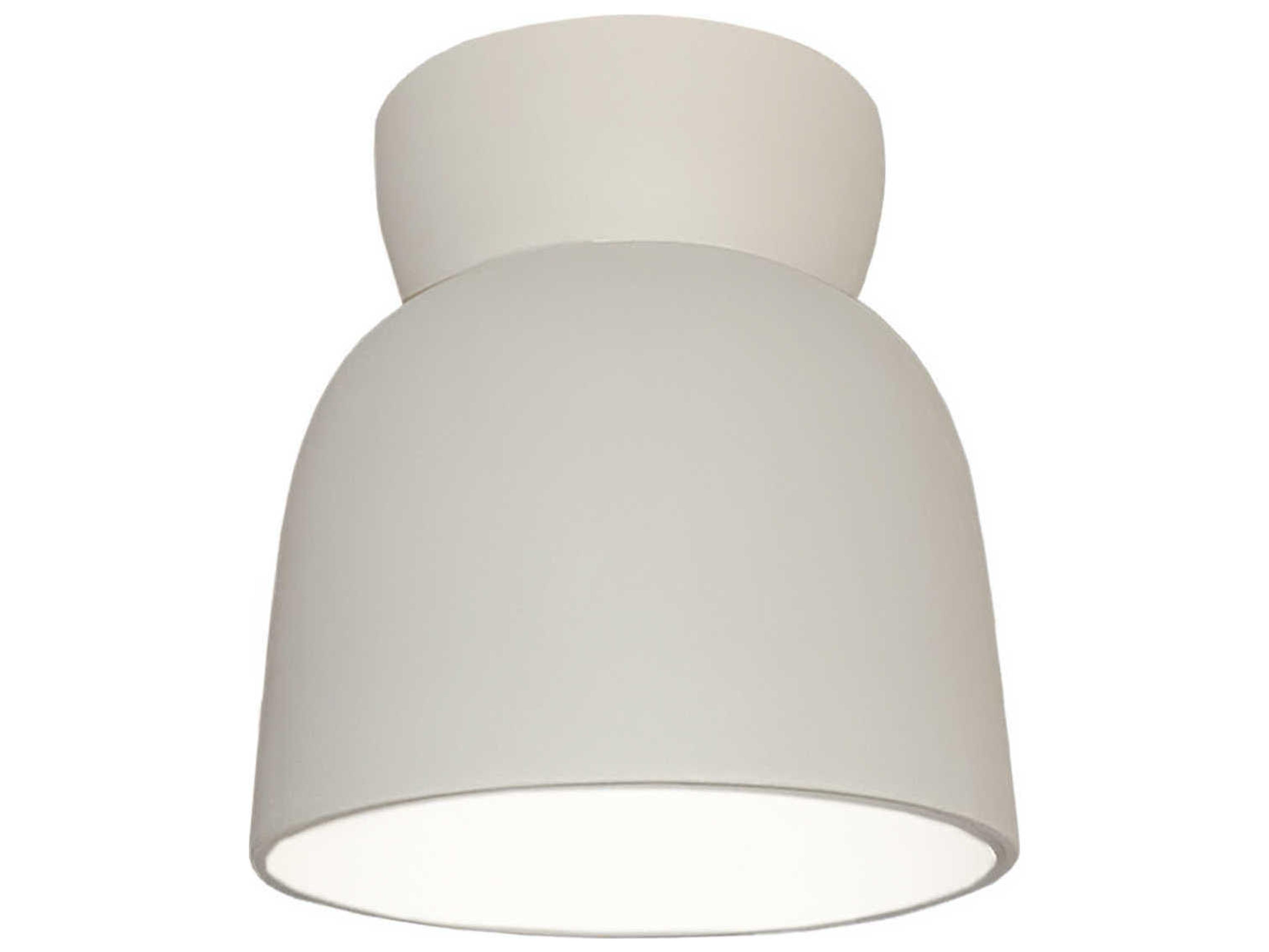 Justice Design Group Radiance 1-Light White Bell Flush Mount