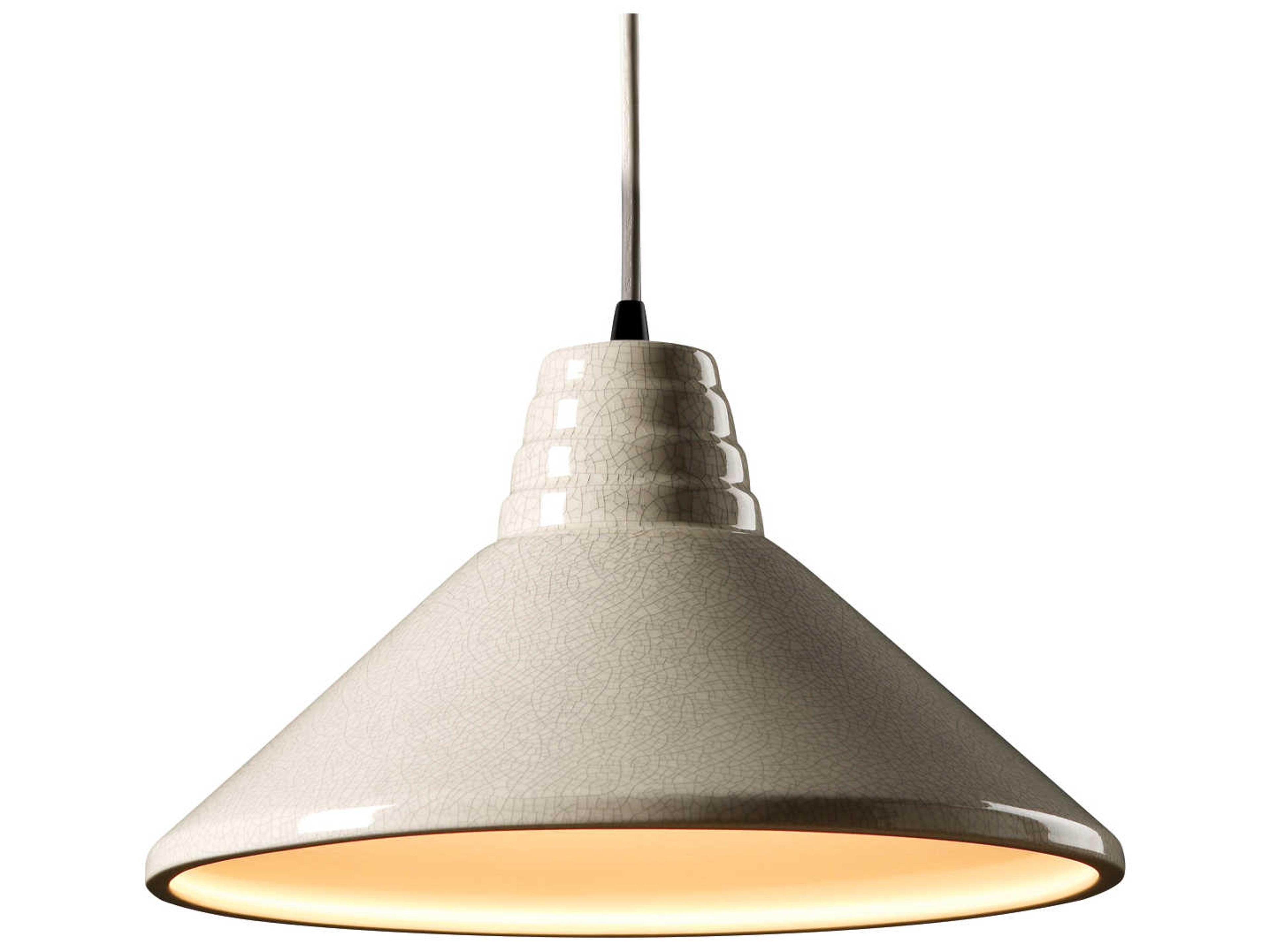 Justice Design Group Radiance 1-Light Gray Pendant