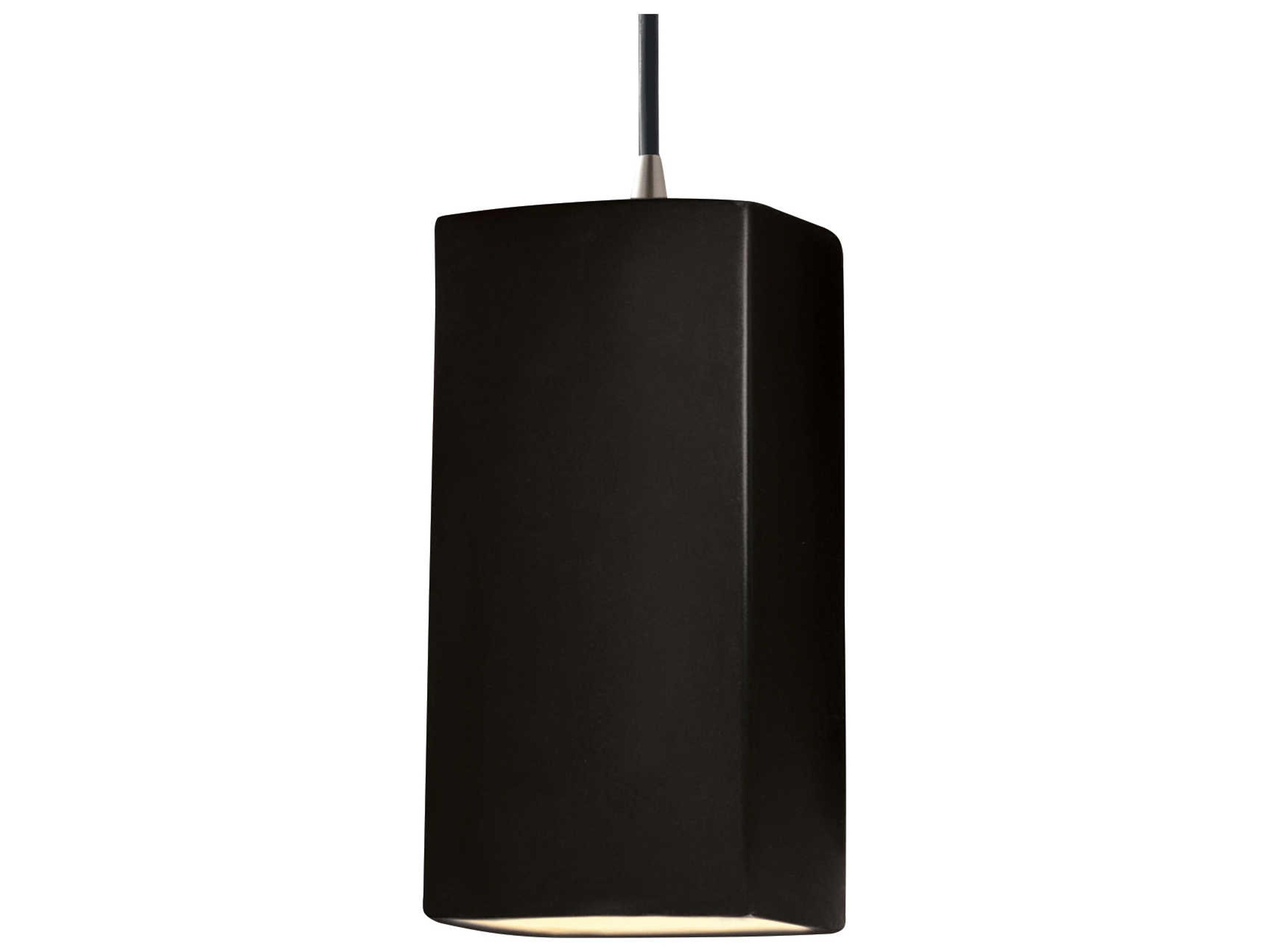 Justice Design Group Radiance 1-Light Black Mini Pendant