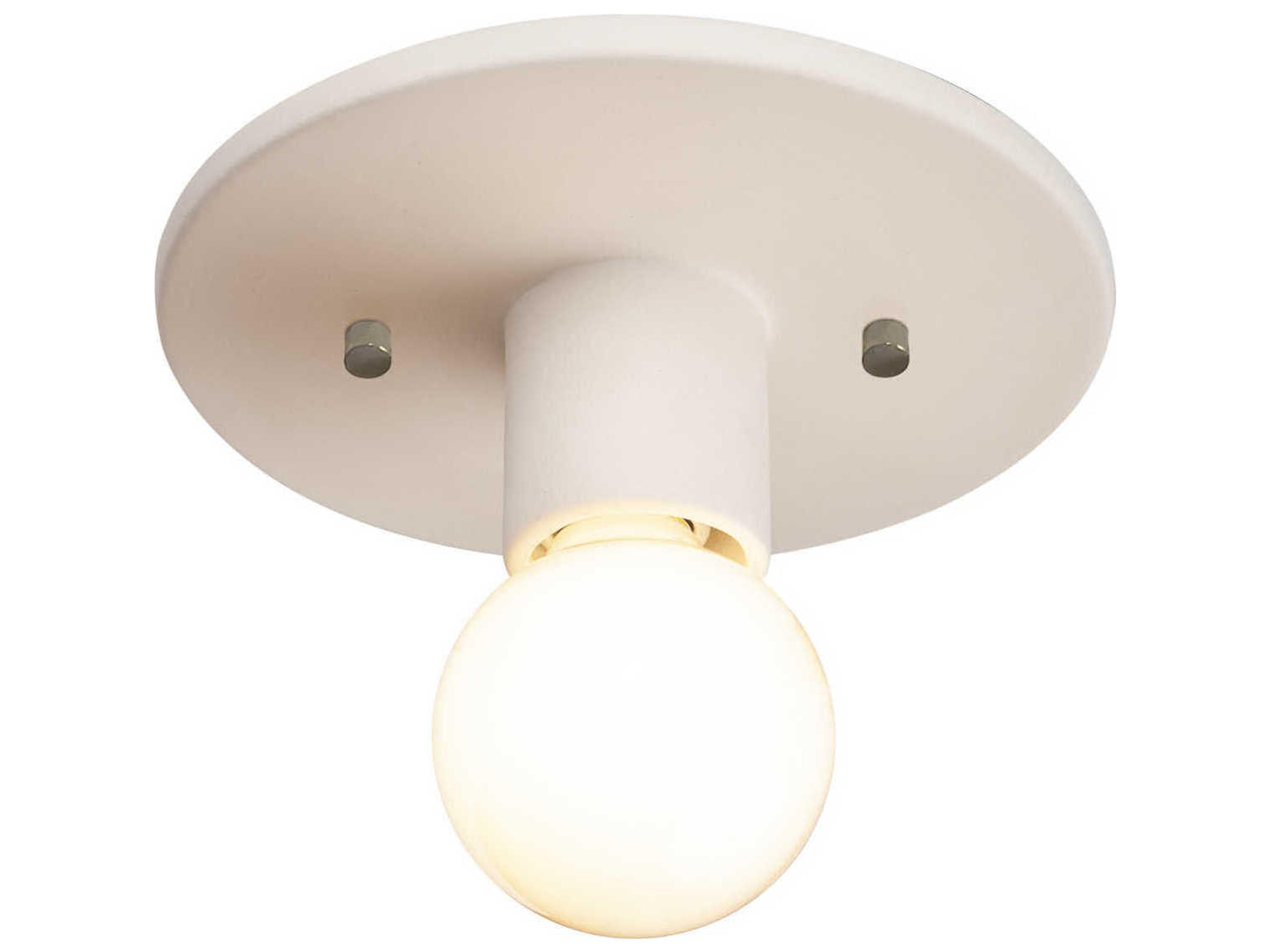 Justice Design Group Ambiance 1-Light White Flush Mount