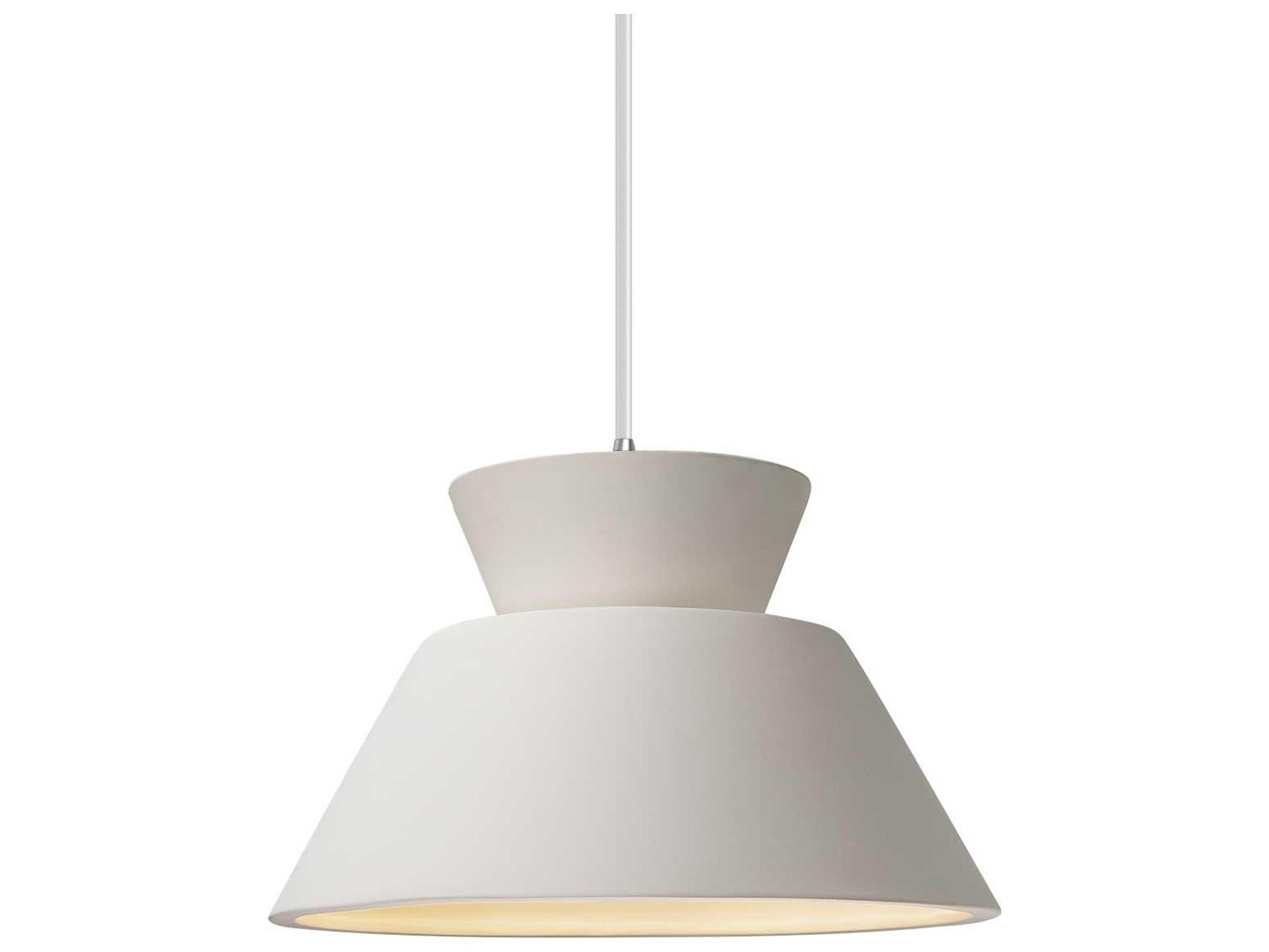 Justice Design Group Radiance 1-Light White Empire Mini Pendant