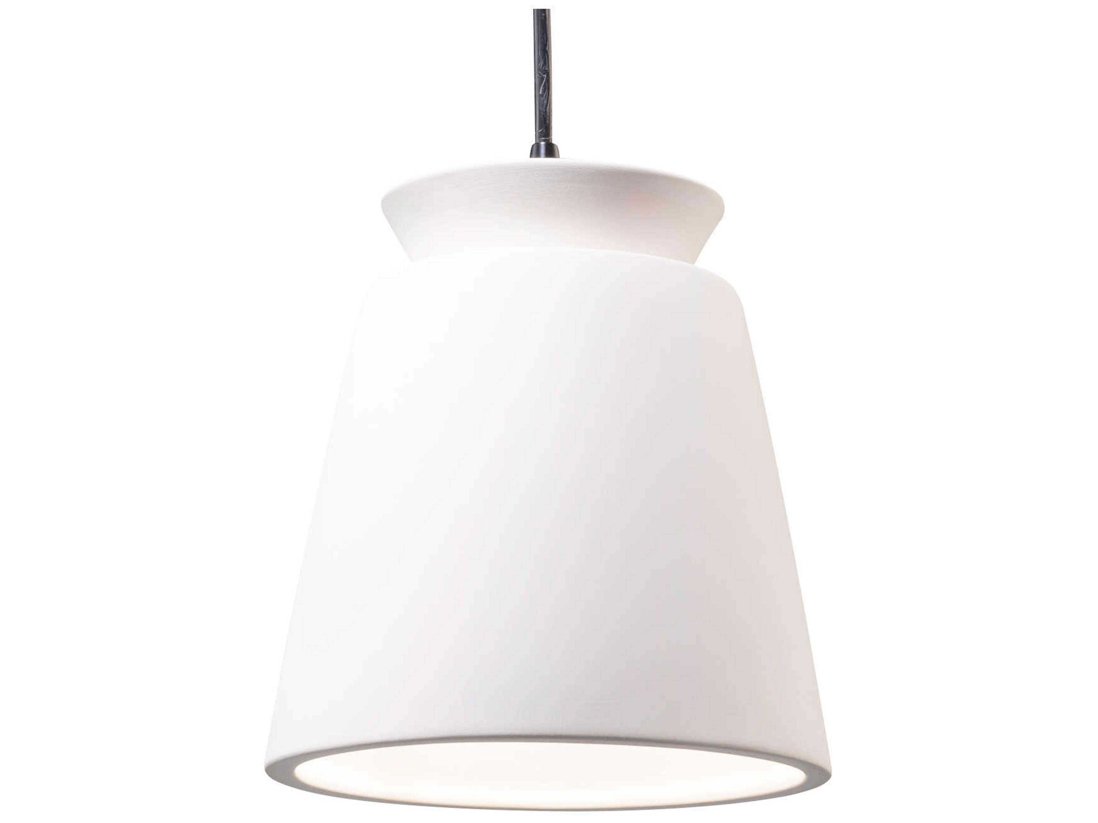 Justice Design Group Radiance 1-Light White Empire Mini Pendant