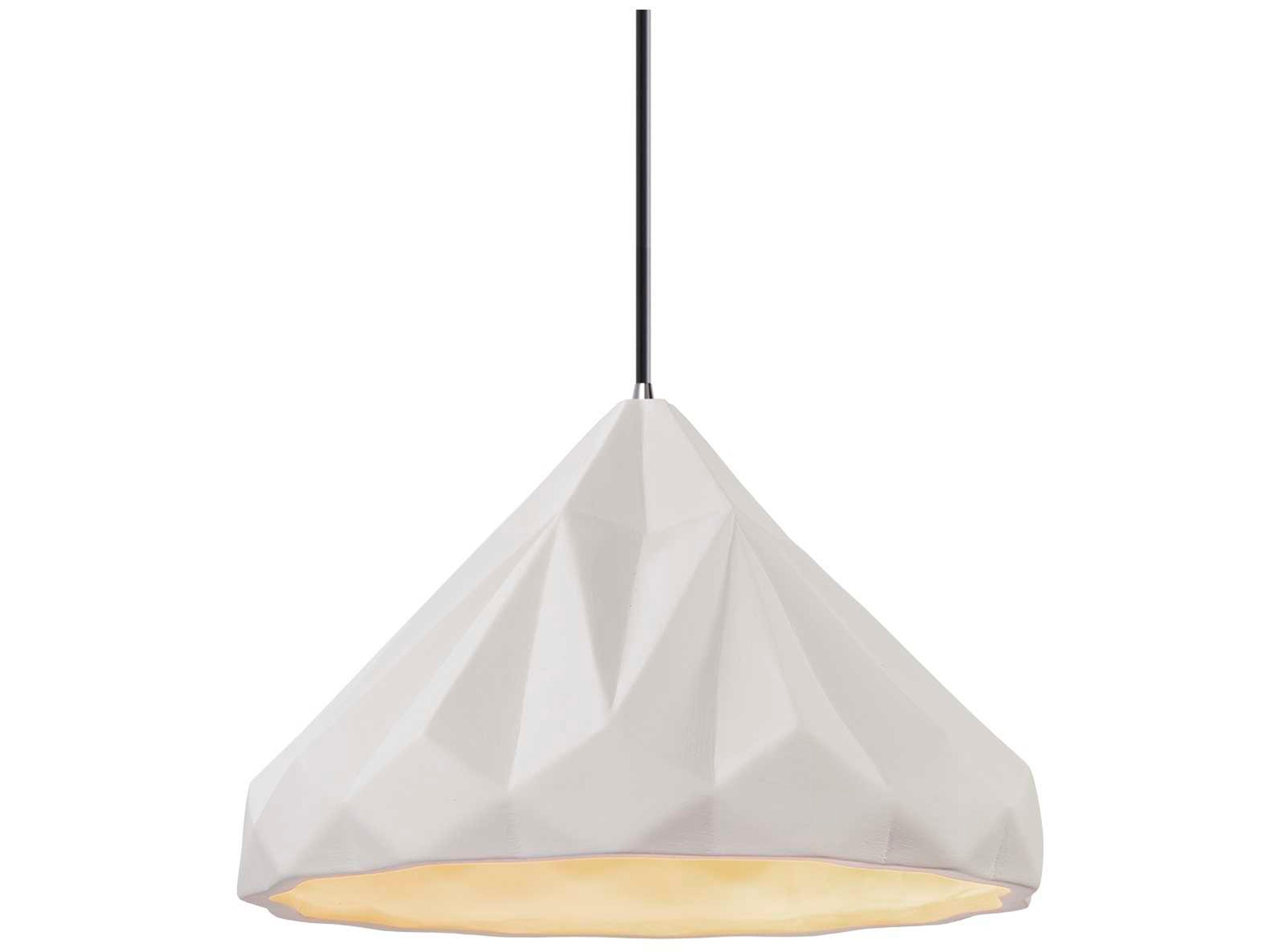 Justice Design Group Radiance 1-Light White Mini Pendant