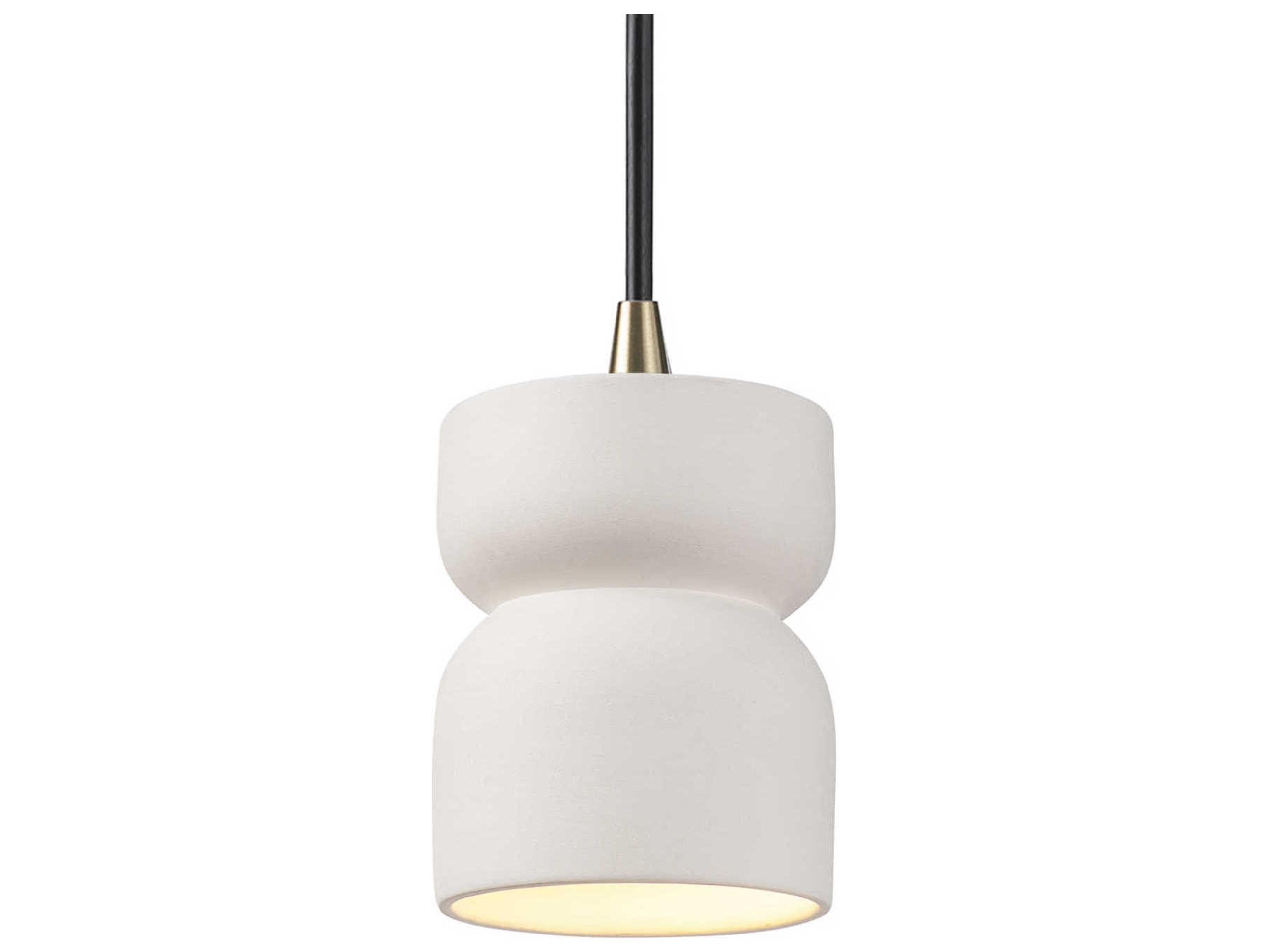 Justice Design Group Radiance 1-Light White Mini Pendant