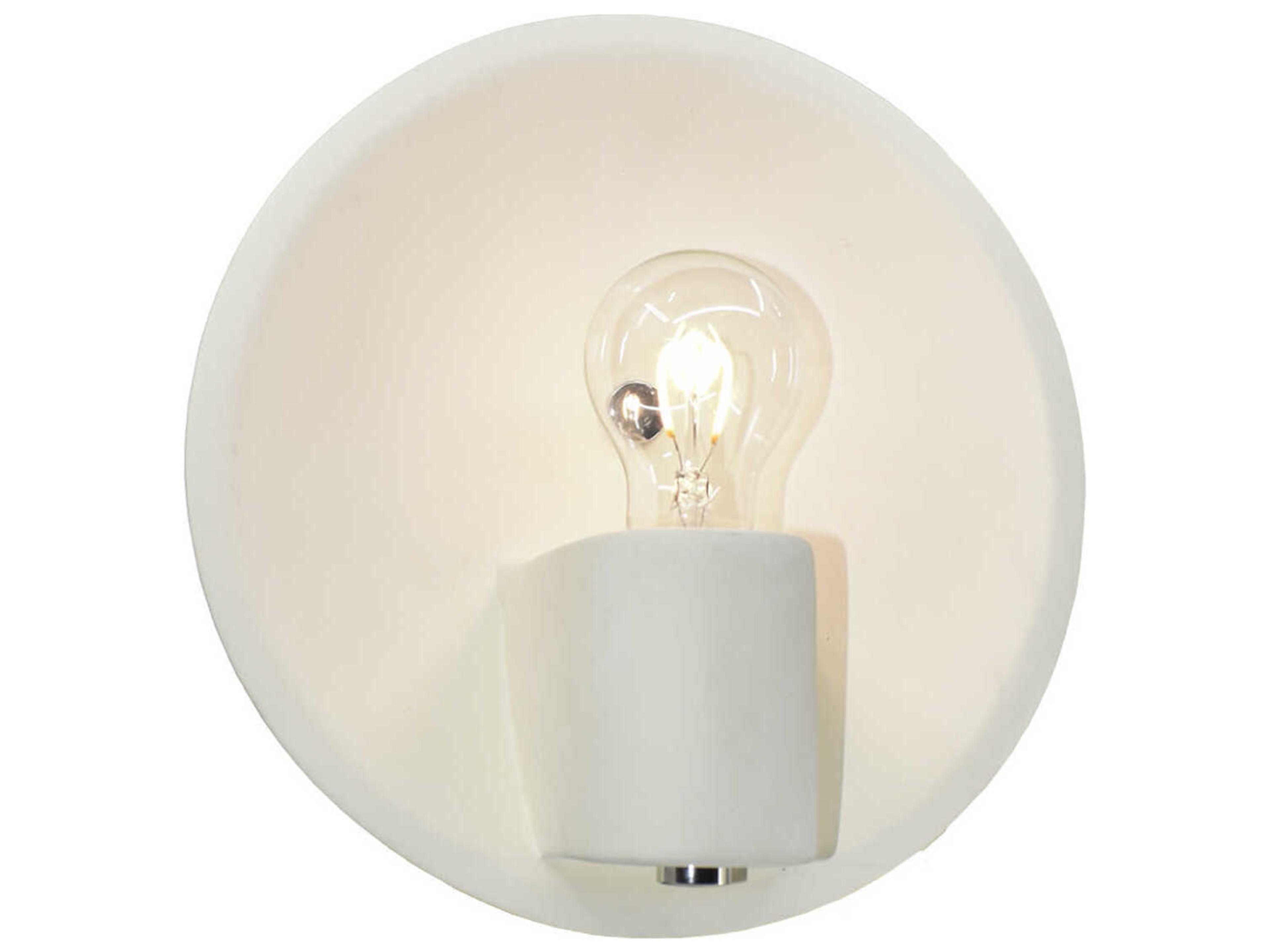 Justice Design Group Ambiance 1-Light White Wall Sconce