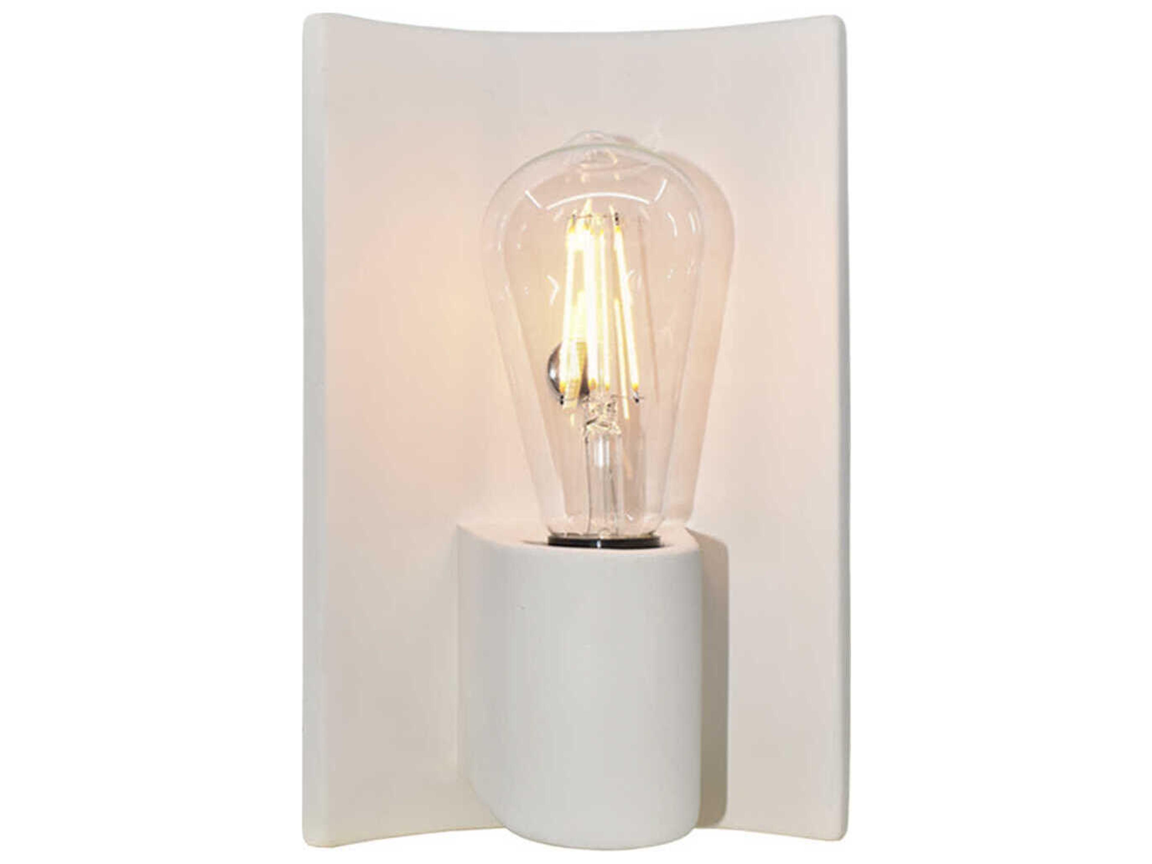 Justice Design Group Ambiance 1-Light White Wall Sconce