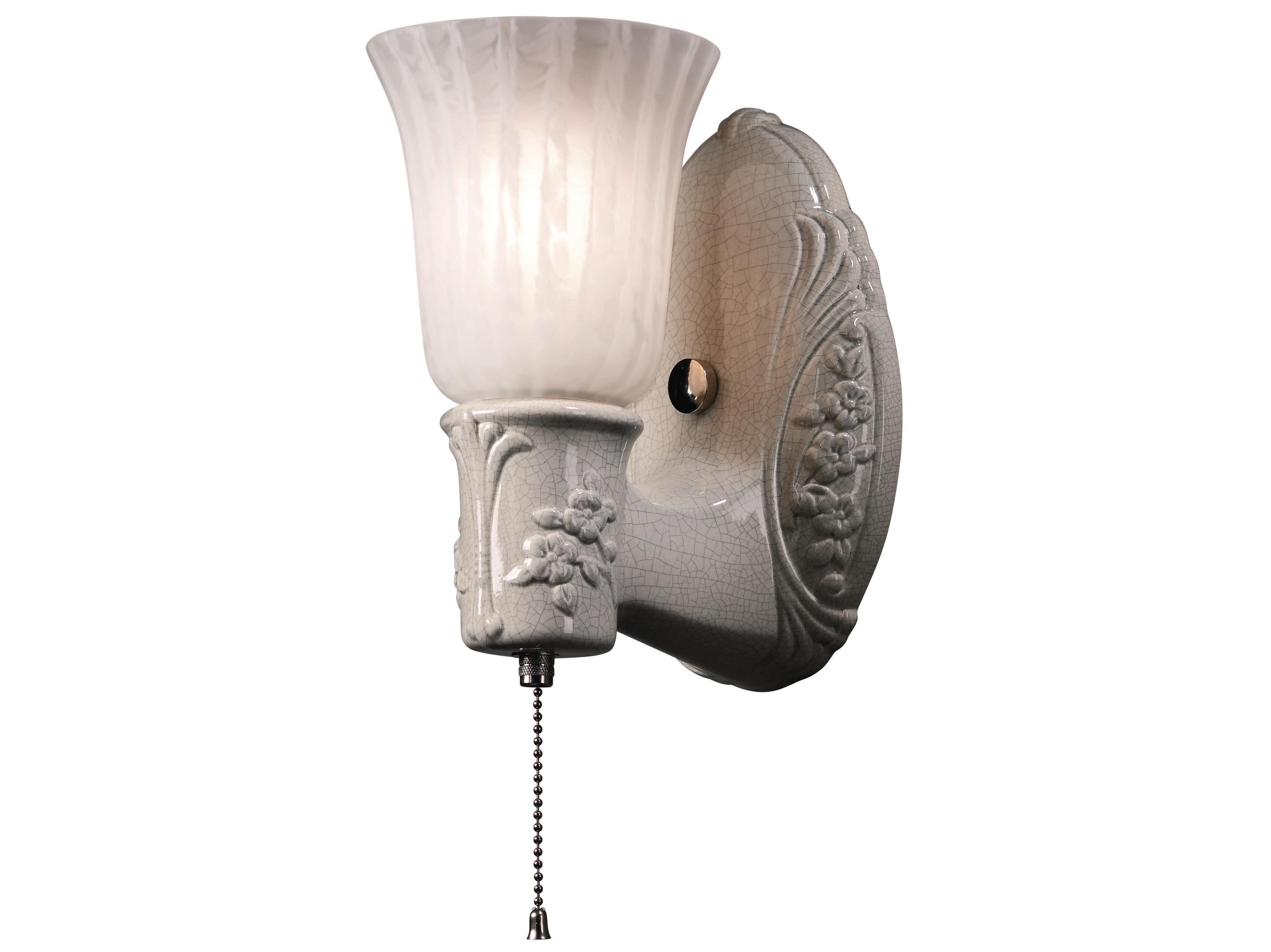Justice Design Group American Classics 1-Light Gray Glass Wall Sconce
