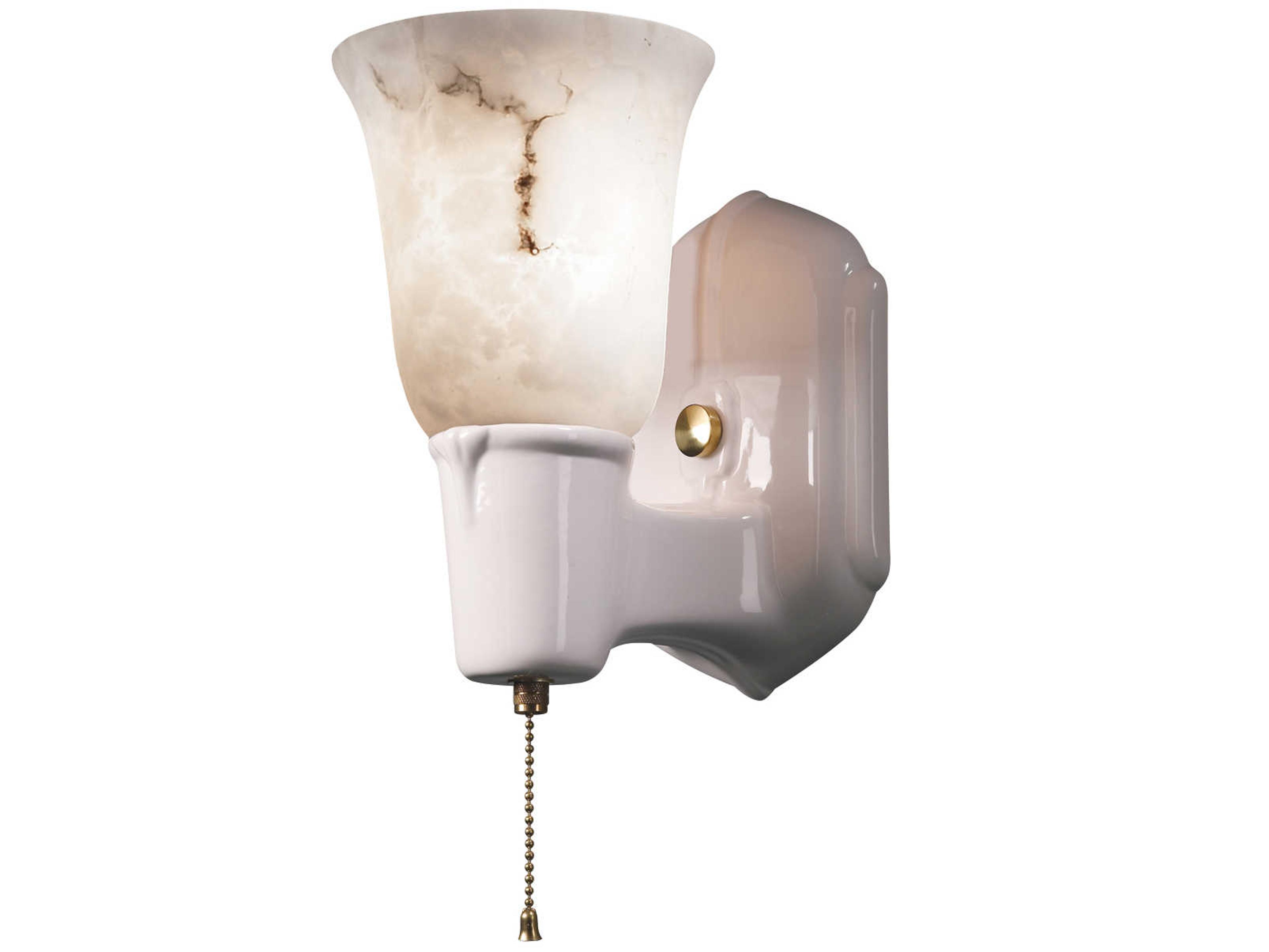 Justice Design Group American Classics 1-Light Gray Glass Wall Sconce