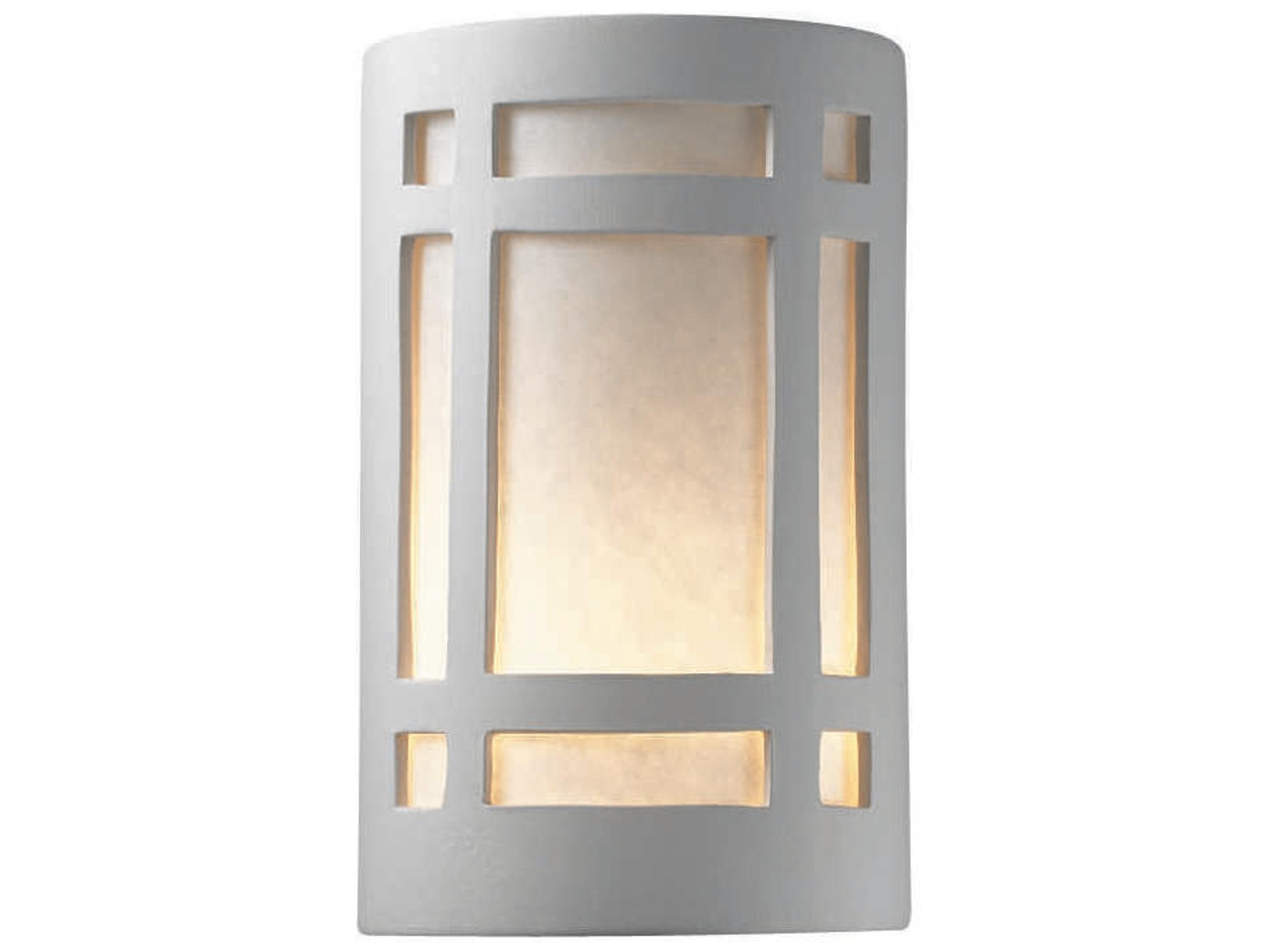 Justice Design Group Ambiance 1-Light White Wall Sconce