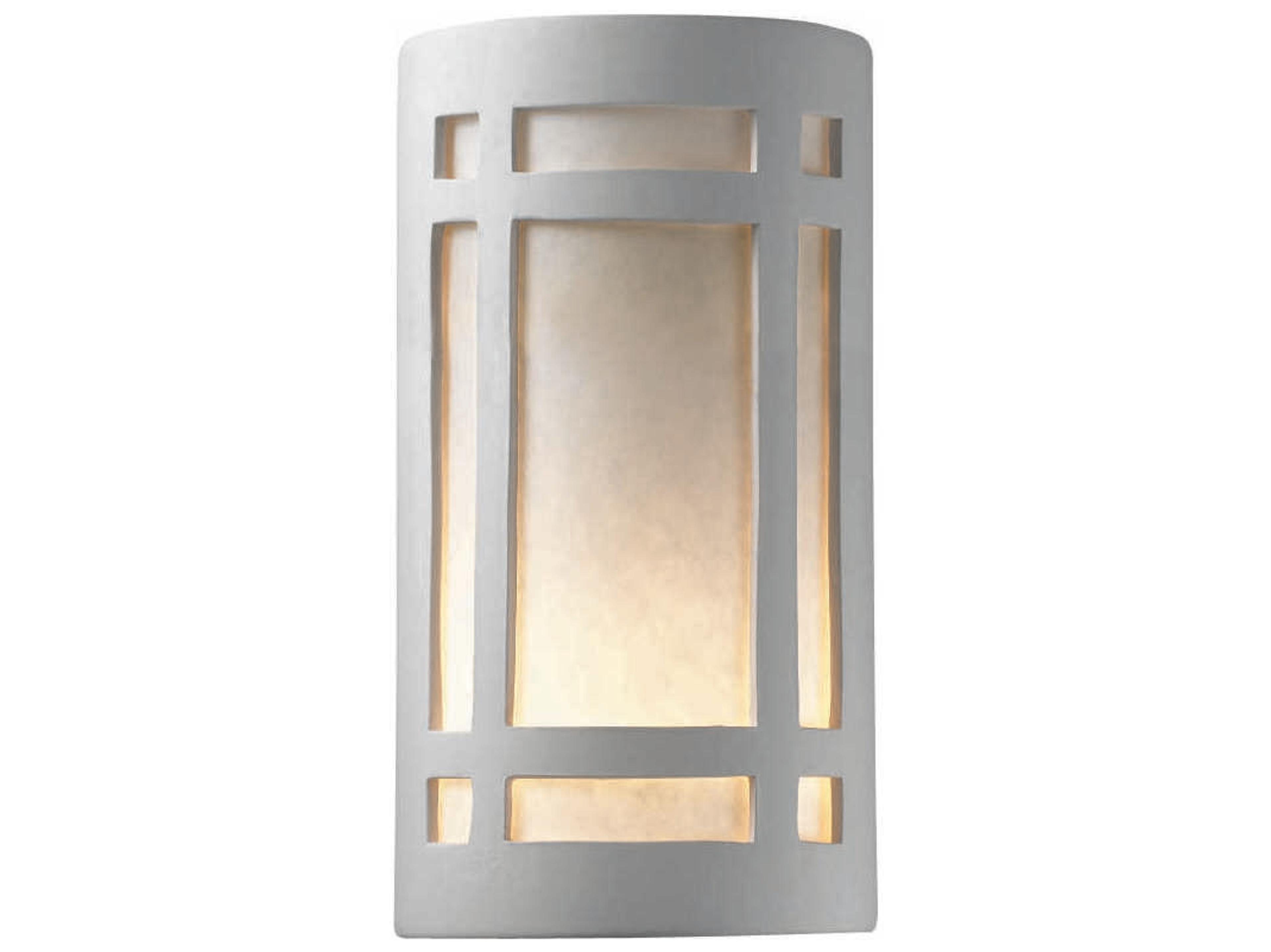 Justice Design Group Ambiance 2-Light White Wall Sconce