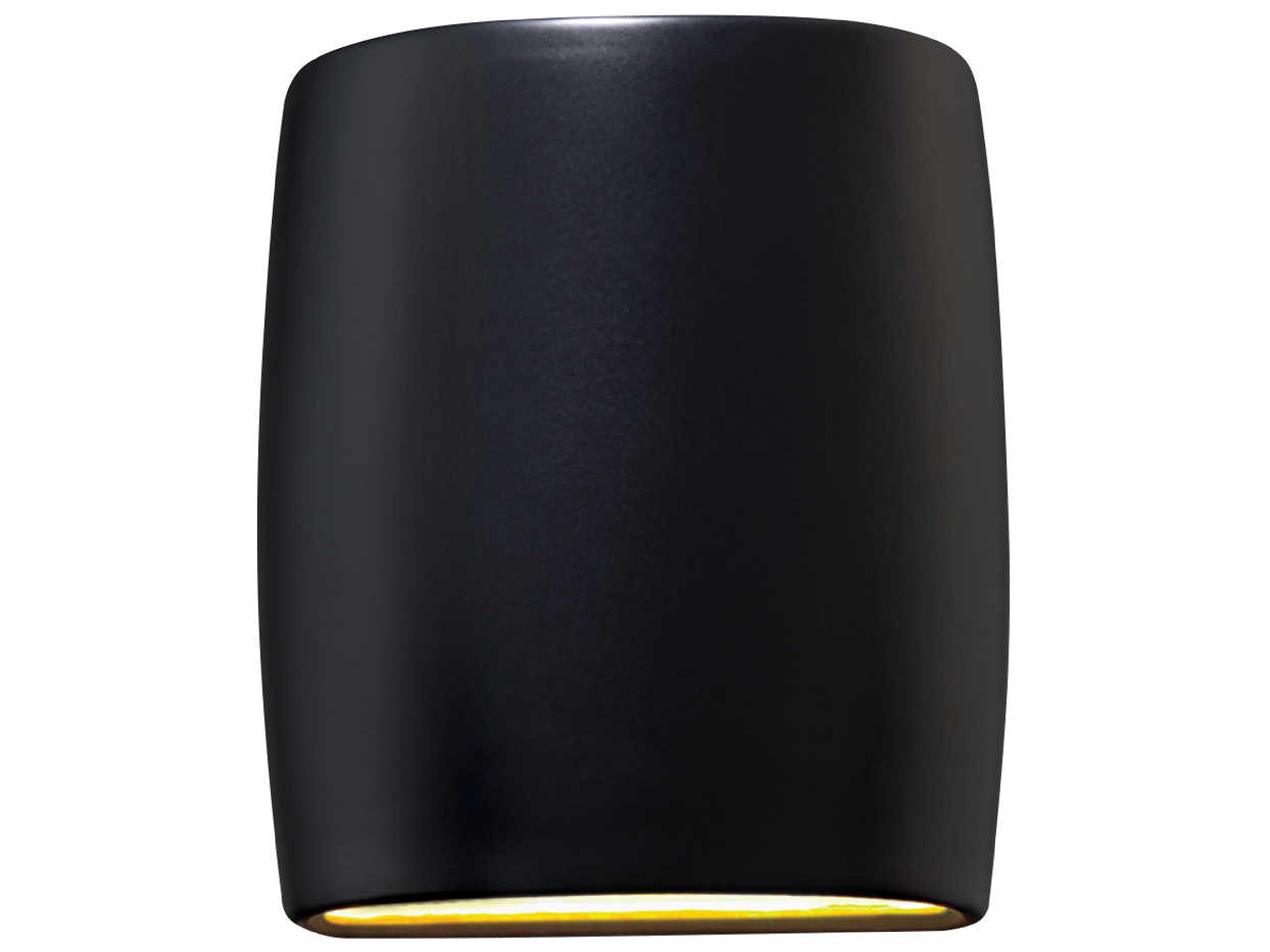 Justice Design Group Ambiance 1-Light Black Wall Sconce