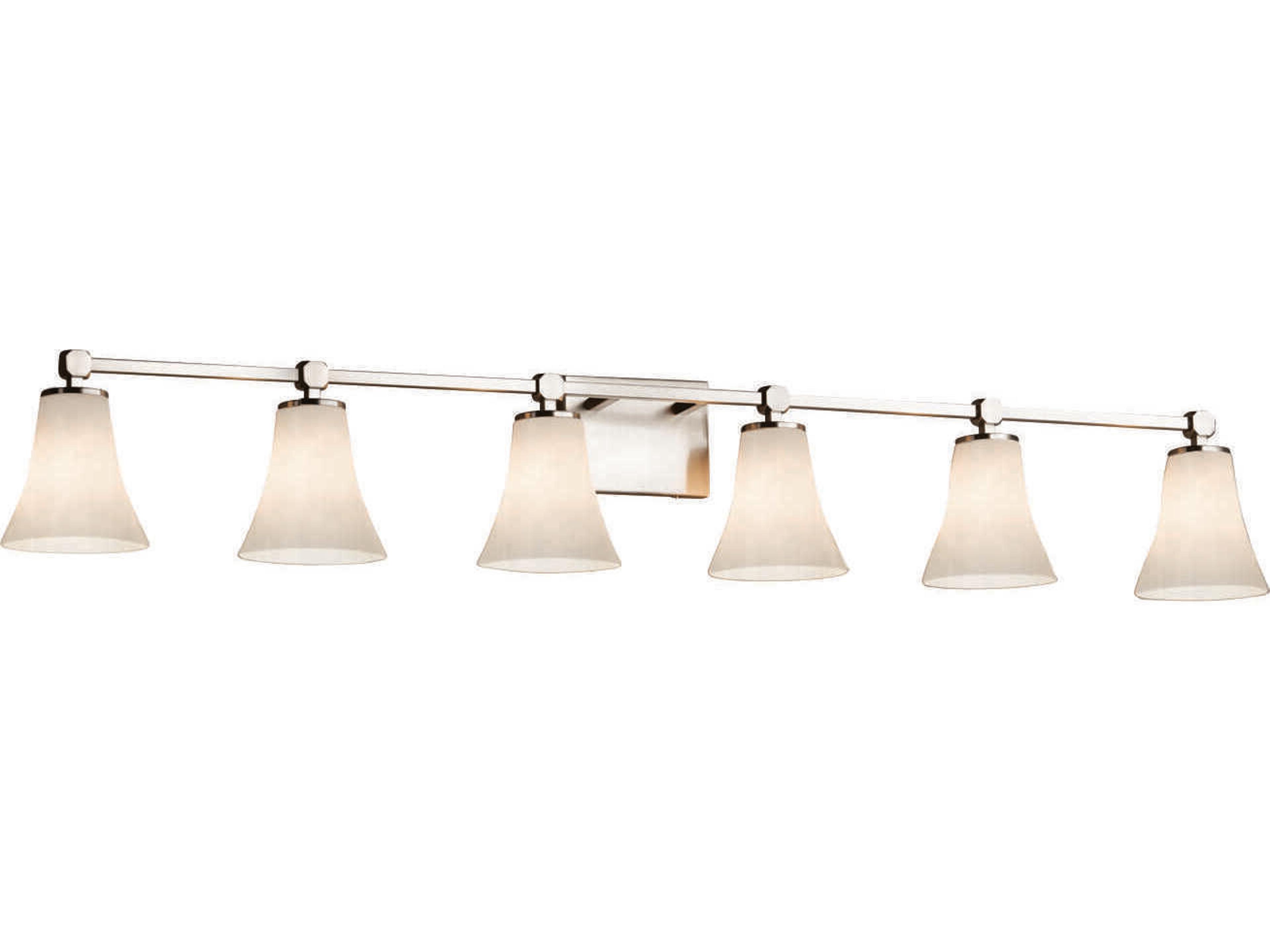Justice Design Group Clouds 6-Light Nickel Vanity Light