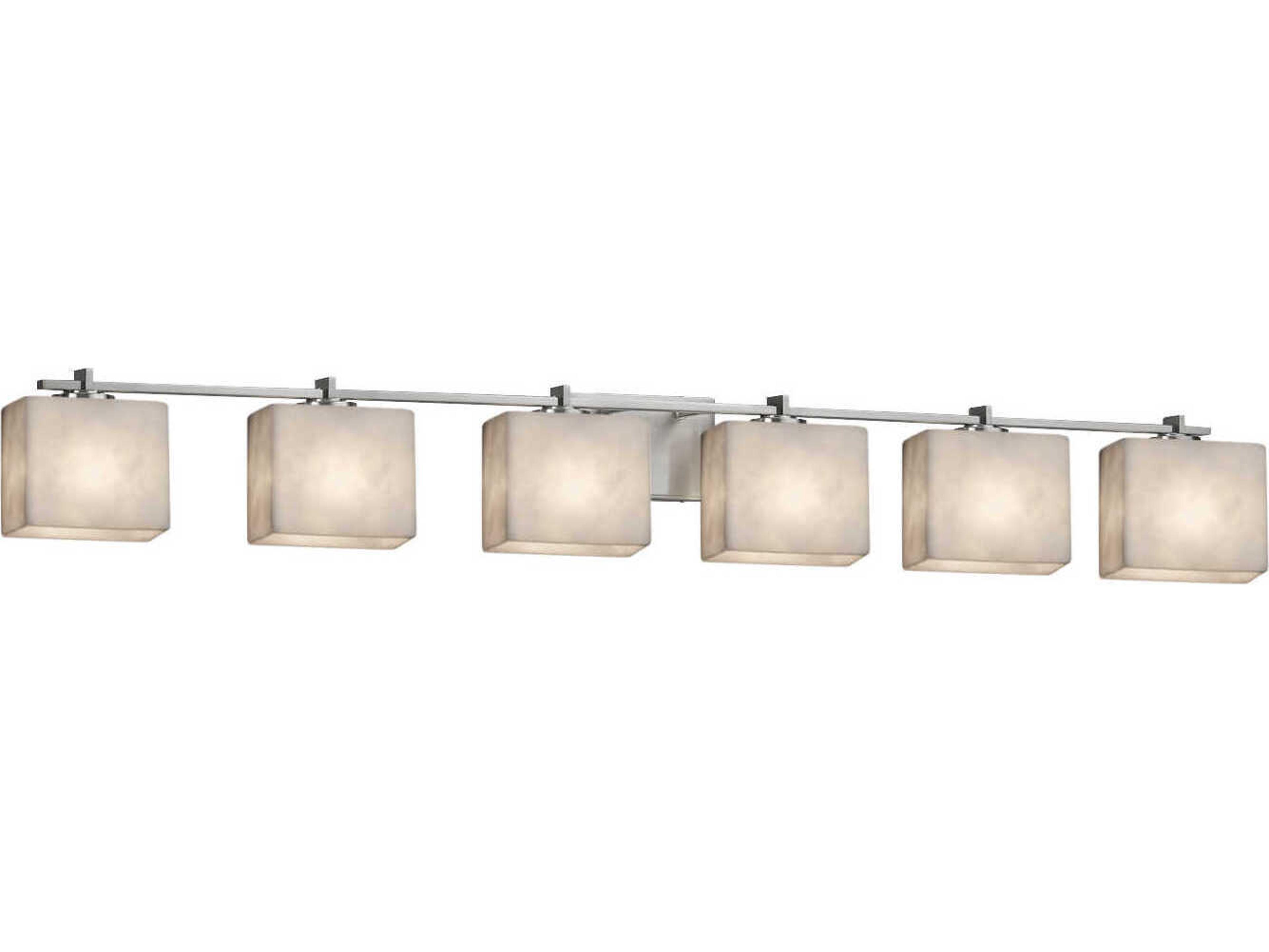 Justice Design Group Clouds 6-Light Nickel Vanity Light