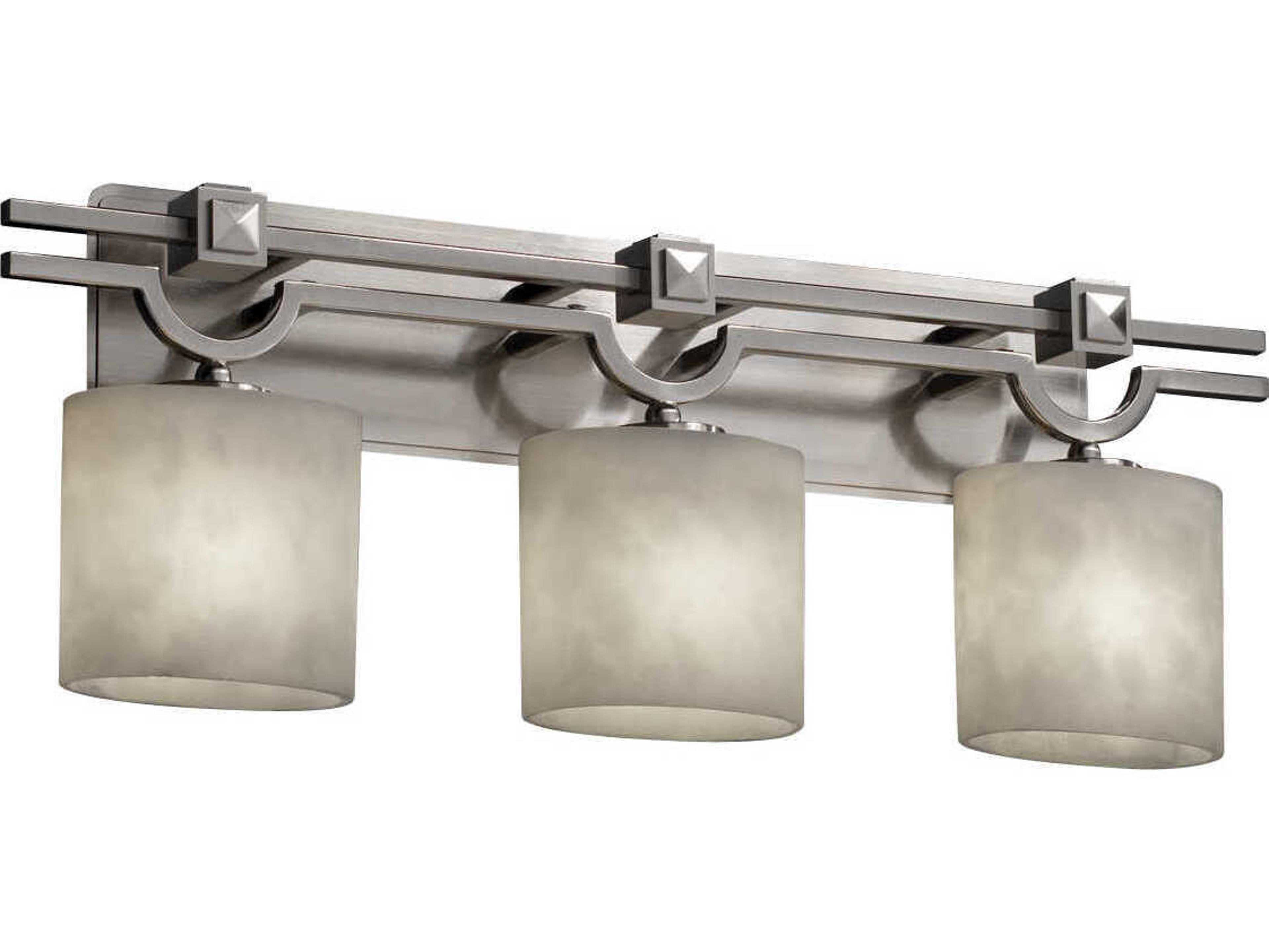 Justice Design Group Clouds 3-Light Nickel Vanity Light