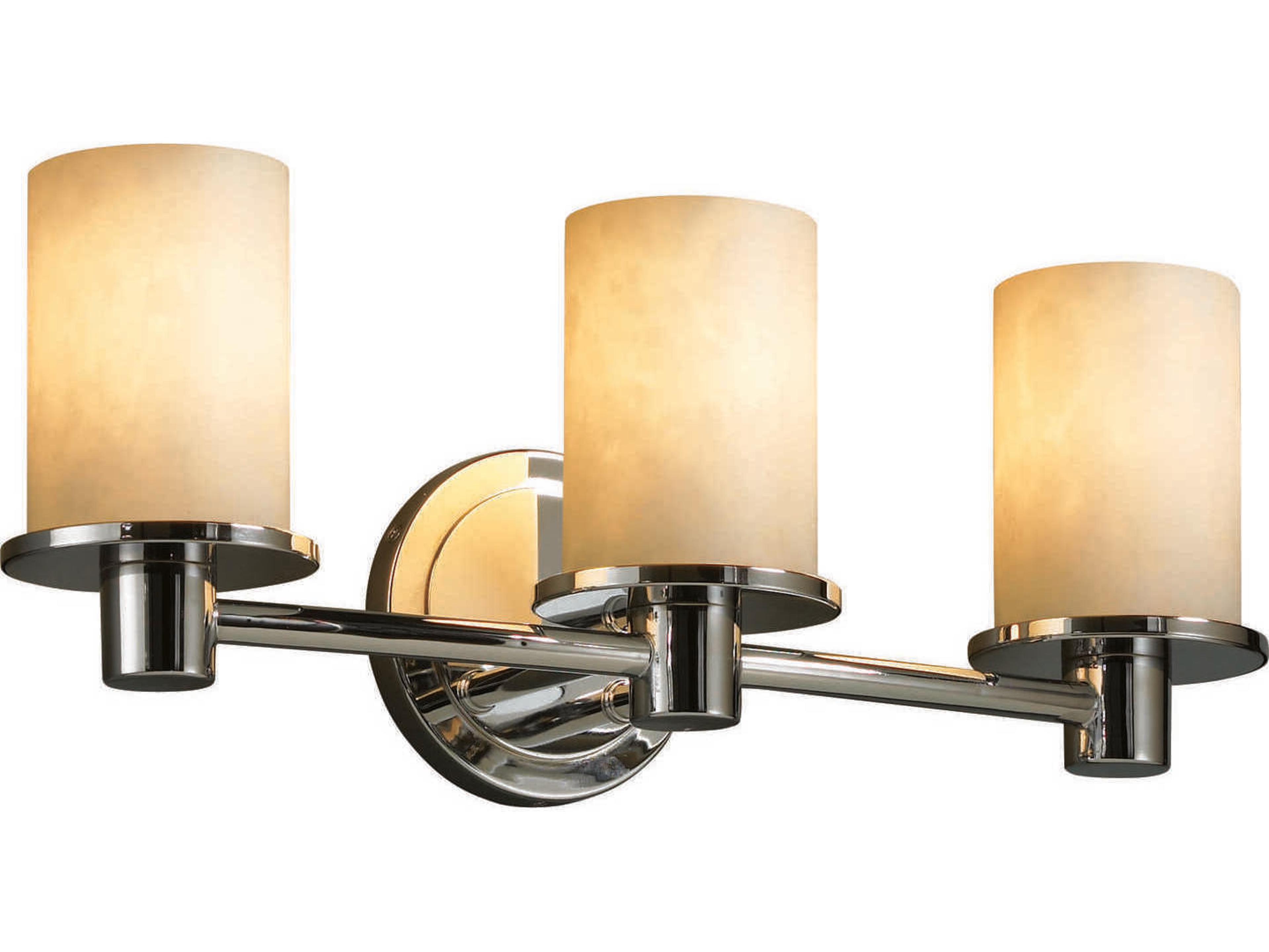 Justice Design Group Clouds 3-Light Chrome Vanity Light